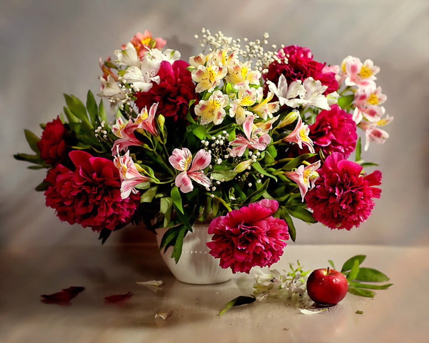 apple, flower Head, pink, botany, season, flower, pink Color, beauty In Nature, petal, wedding, fragility, day, bouquet, green Color, beautiful, vase, flower arrangement, HD Wallpaper