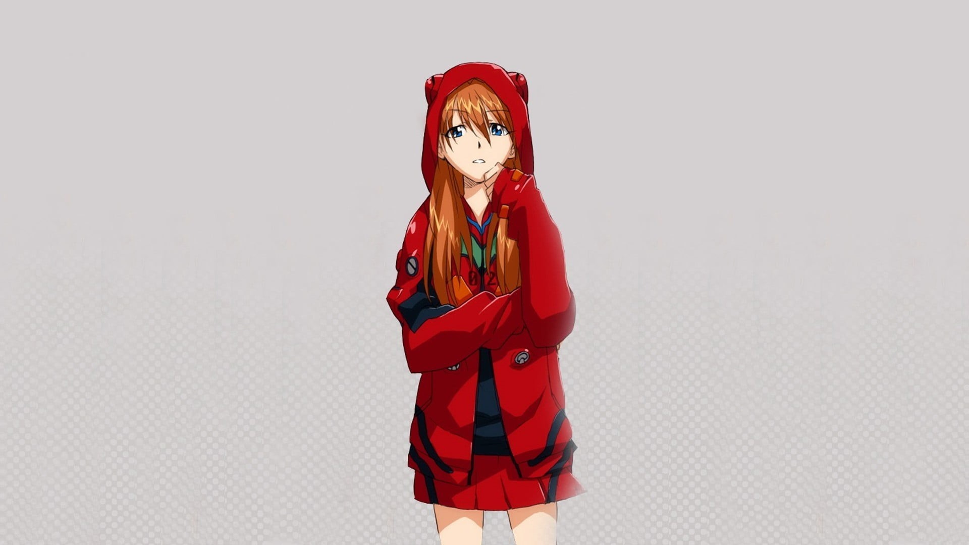 female, character, standing, haired, one person, orange, three quarter length, warm clothing, front view, portrait, indoors, 1080P, winter, redhead, young women, HD Wallpaper