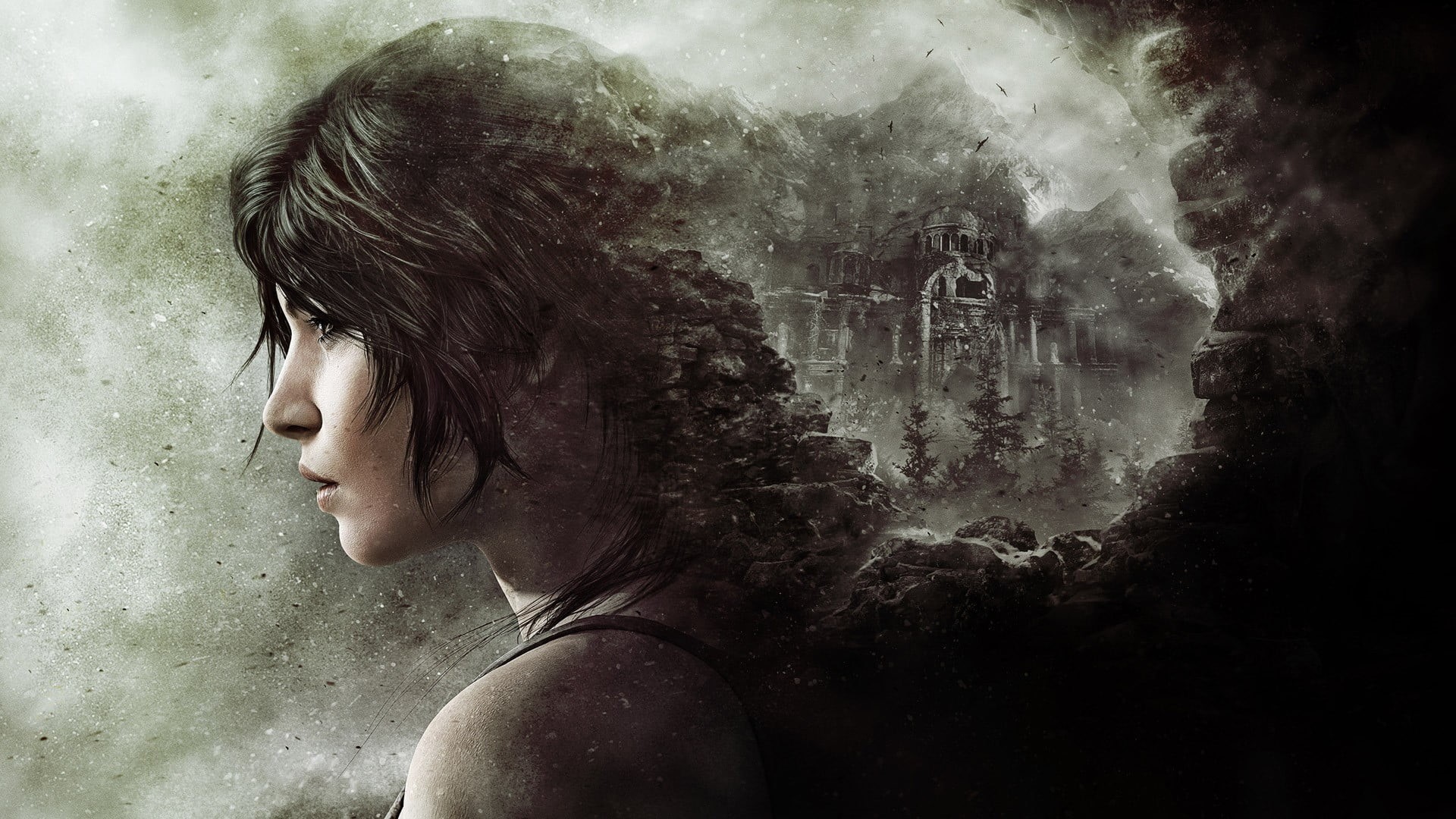profile view, long hair, young adult, close-up, indoors, Tomb Raider, female, wet, wet hair, contemplation, 1080P, Lara Croft, sadness, nature, HD Wallpaper