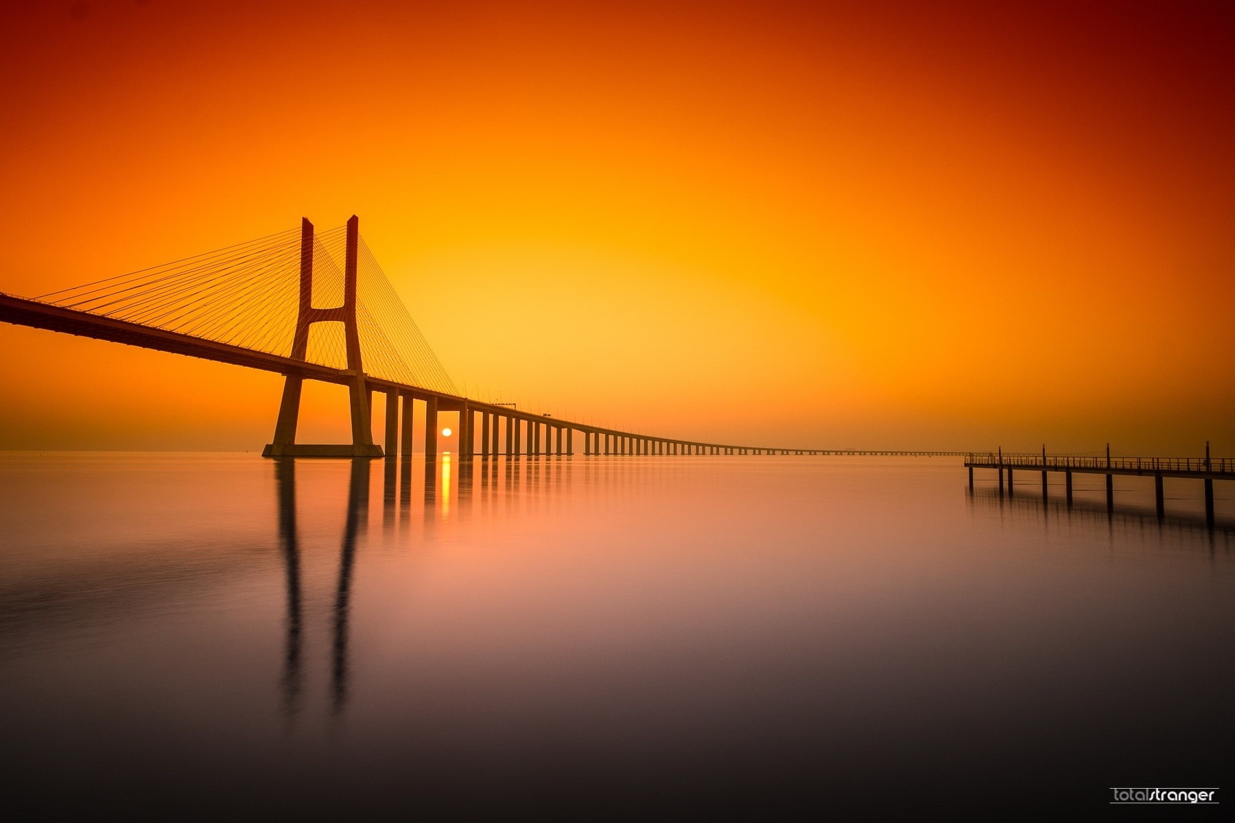 Vasco da Gama Bridge, Lisbon, Portugal, 720P, HD Wallpaper