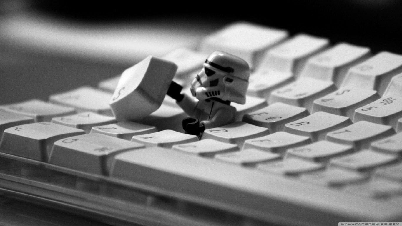 LEGO Star Wars, close-up, indoors, wireless technology, wars, keyboard, communication, computer equipment, business, technology, connection, office, computer keyboard, HD Wallpaper