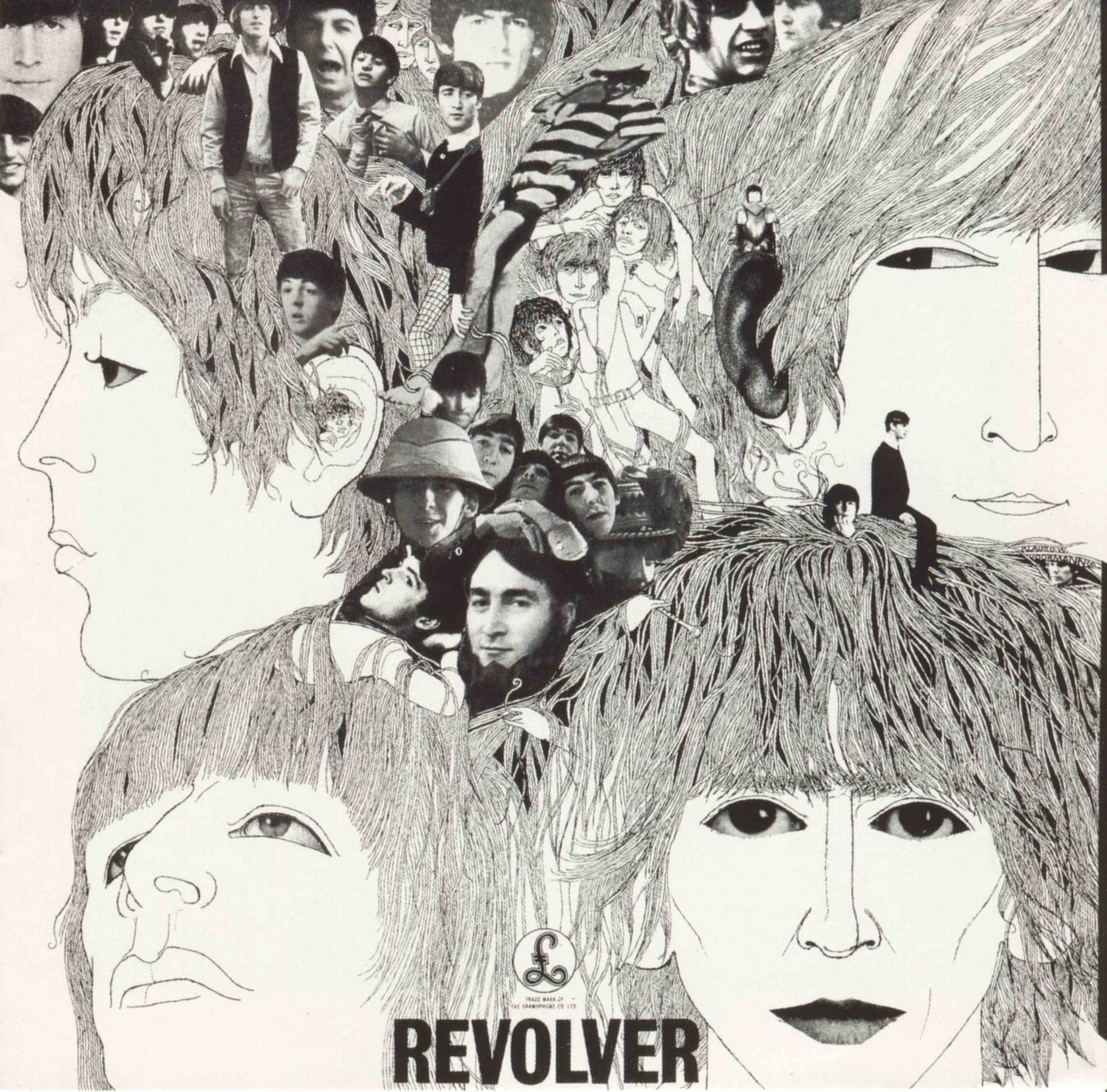 wall - building feature, Revolver, front view, Album Cover, representation, 1080P, looking at camera, people, adult, human representation, young adult, HD Wallpaper