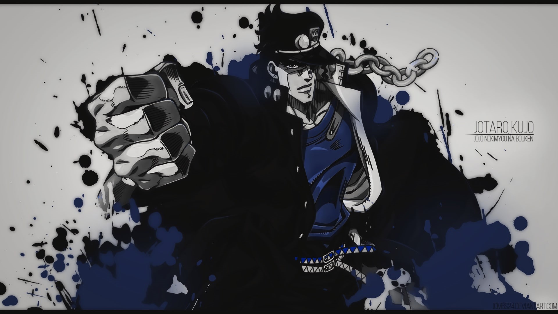 1080P, Anime, Jotaro Kujo, Jojos Bizarre Adventure, HD Wallpaper