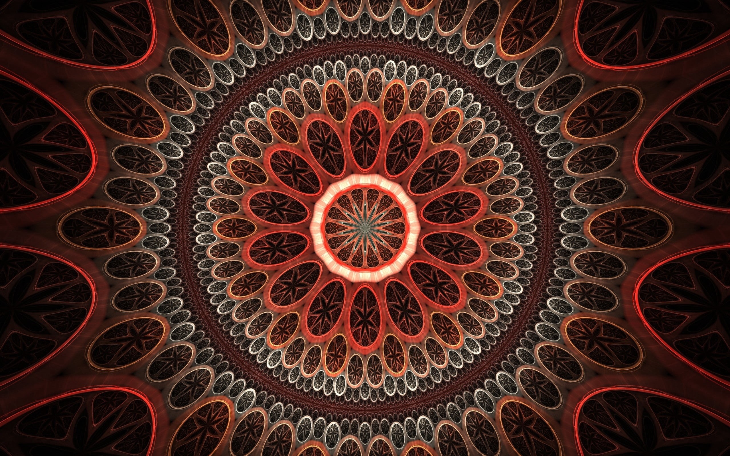 gray, built structure, ceiling, art and craft, concentric, backgrounds, symbol, indoors, red, mandala, no people, part Of, architecture, spirituality, wheel, HD Wallpaper