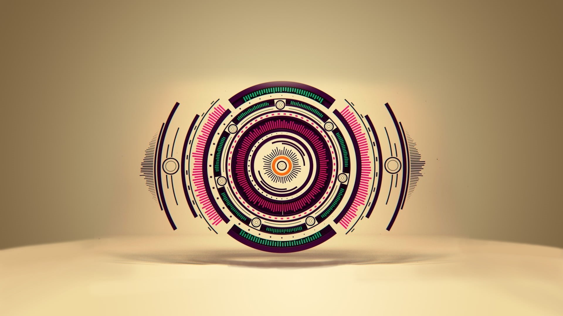 logo, single object, pattern, spiral, built structure, close-up, multi colored, ornate, architecture, concentric, digital composite, multicolored, still life, HD Wallpaper