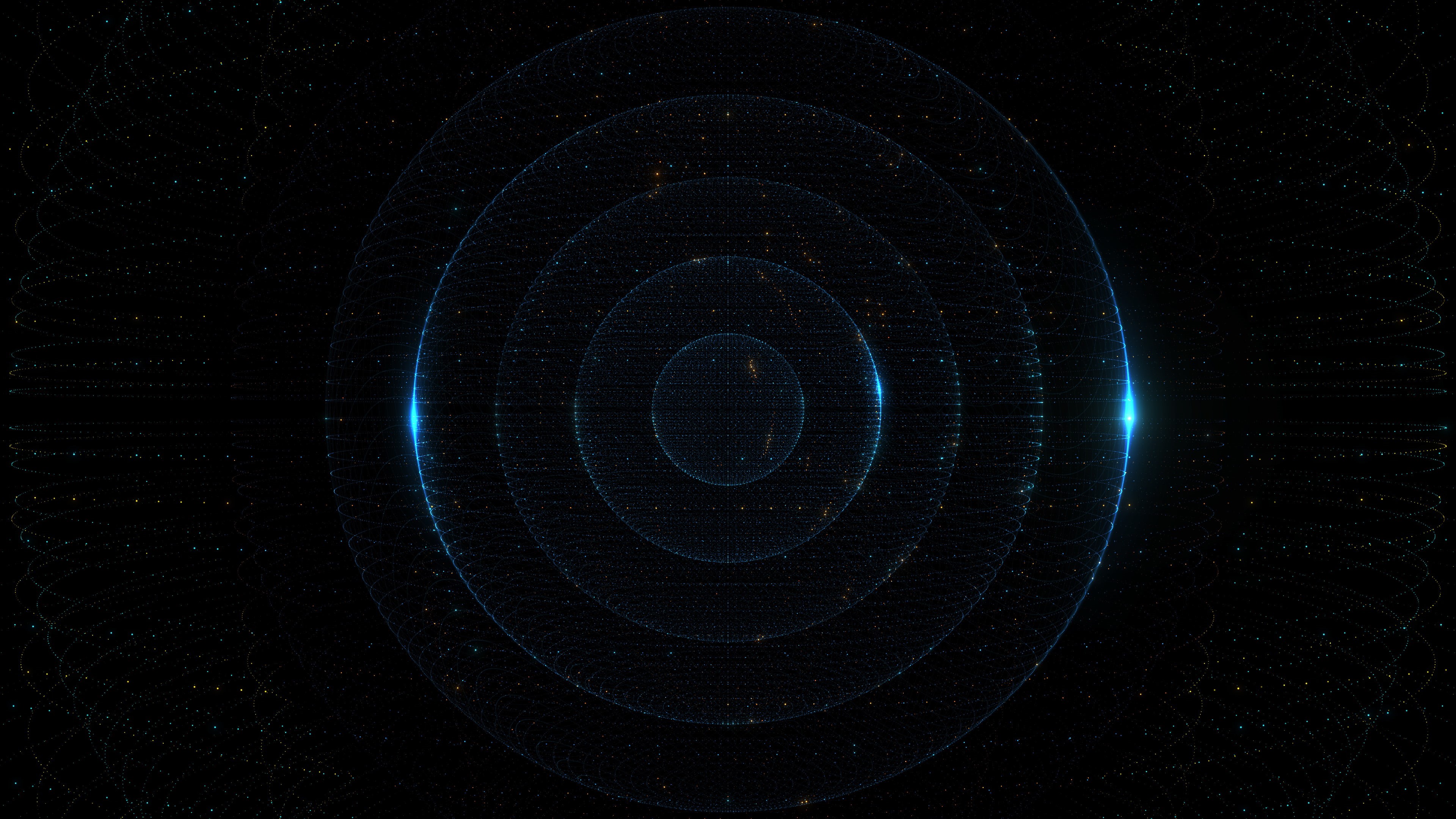 Dark, Particles, 4K, Circles, 4K, HD Wallpaper