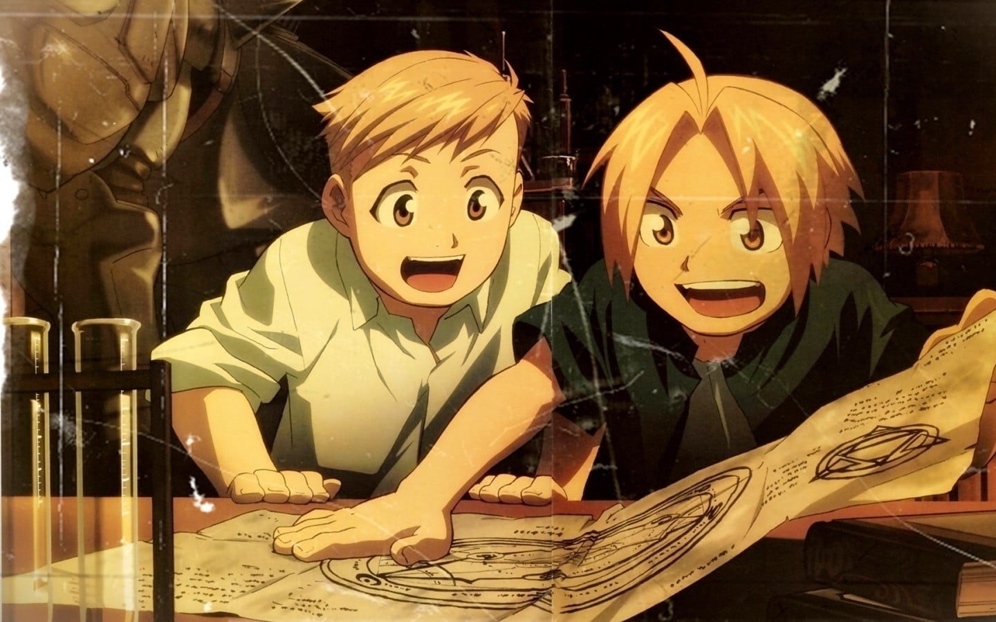 looking at camera, table, indoors, night, two people, Fullmetal Alchemist: Brotherhood, 720P, female likeness, real people, portrait, adventure, craft, HD Wallpaper