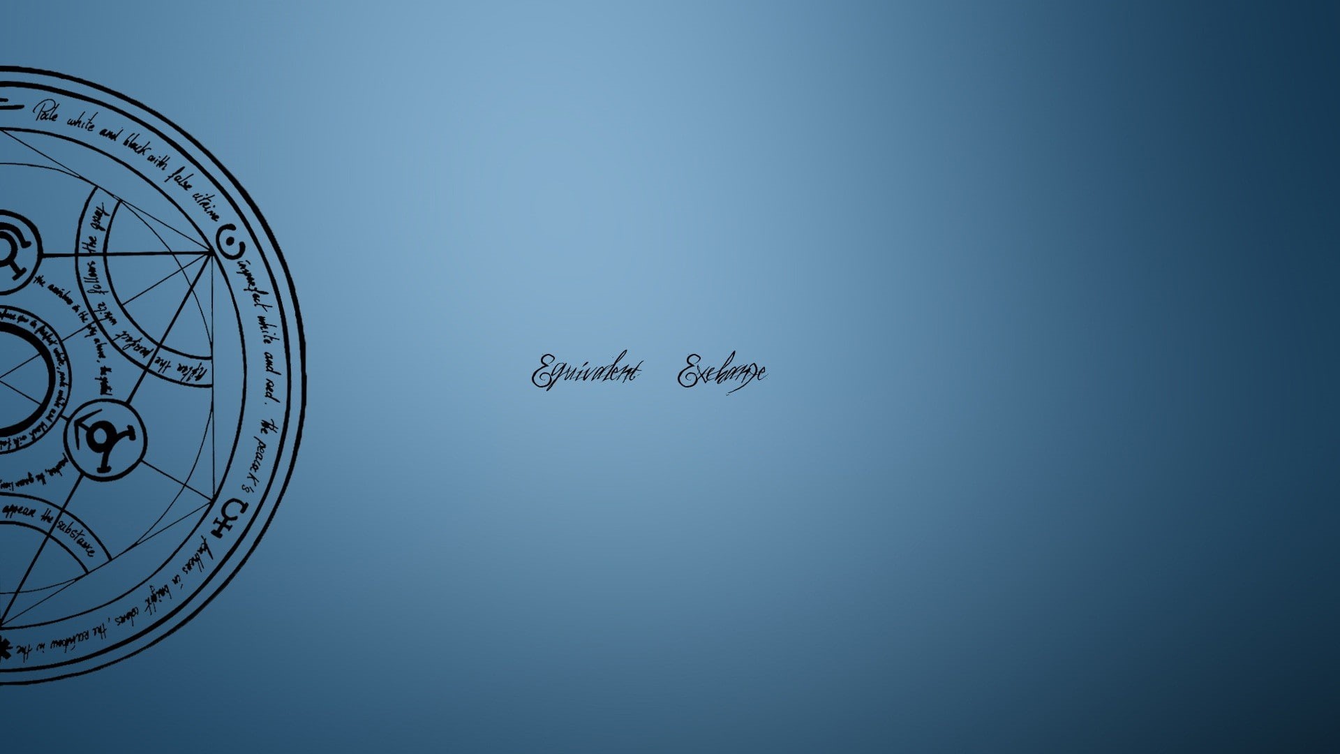 blue, Transmutation Circle, equivalent exchange, 1080P, Full Metal Alchemist, HD Wallpaper