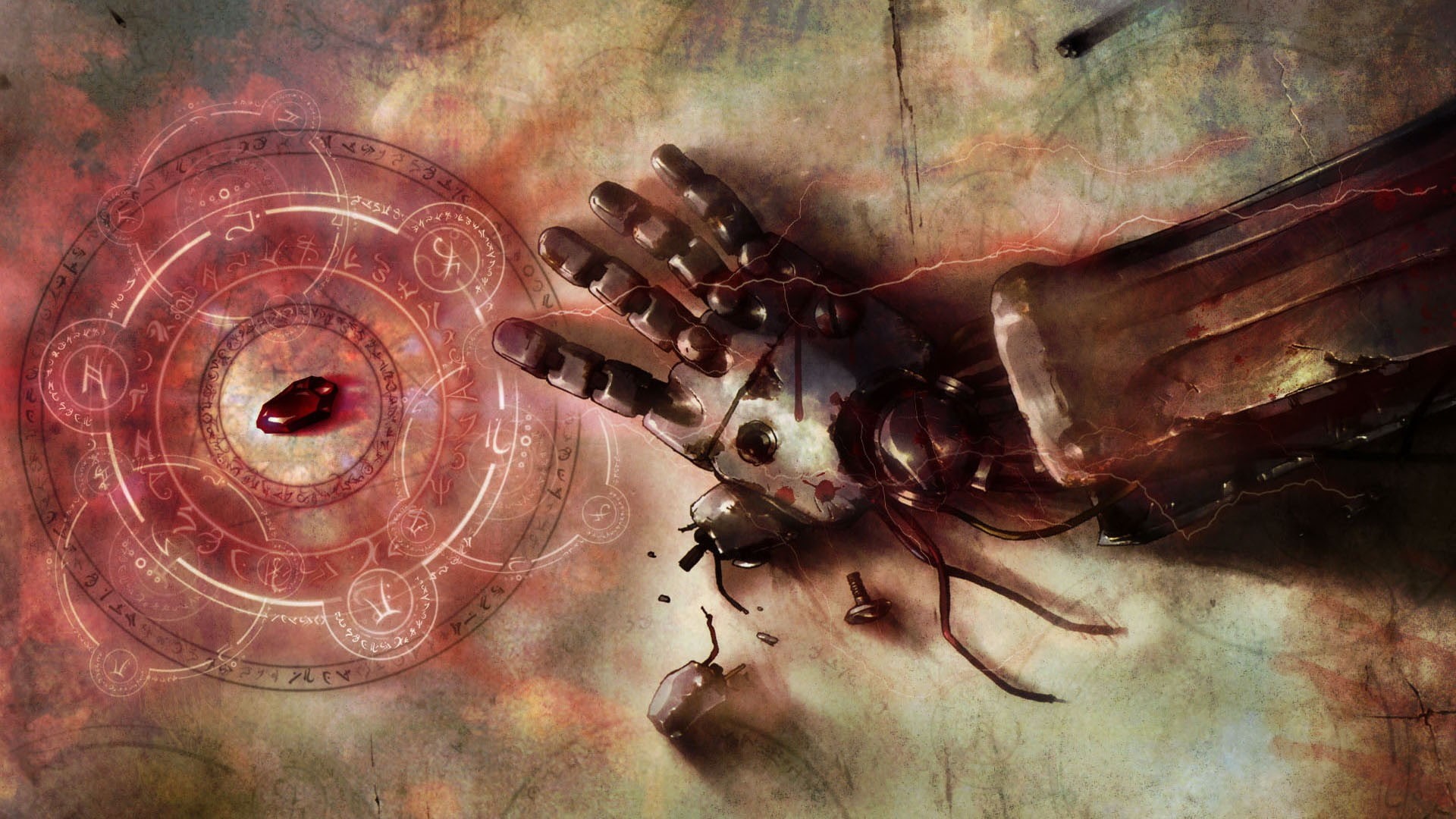 Full Metal Alchemist, Elric Edward, 1080P, Transmutation Circle, HD Wallpaper