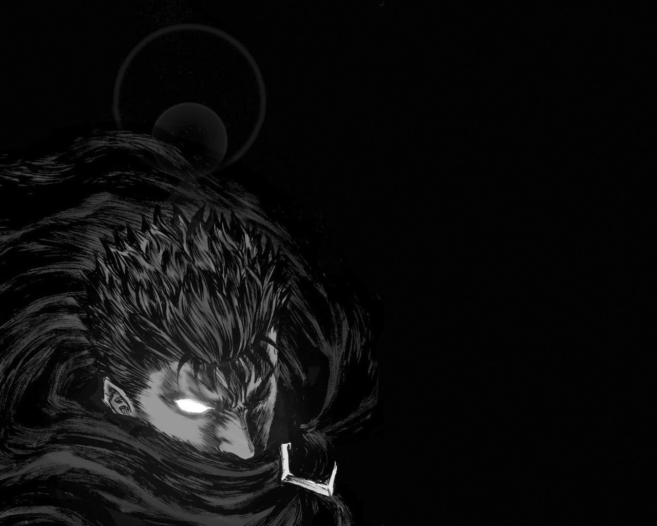 studio shot, portrait, close-up, indoors, copy space, berserk guts kentaro miura, representation, hair, no people, domestic animals, bird, rear view, dark, HD Wallpaper