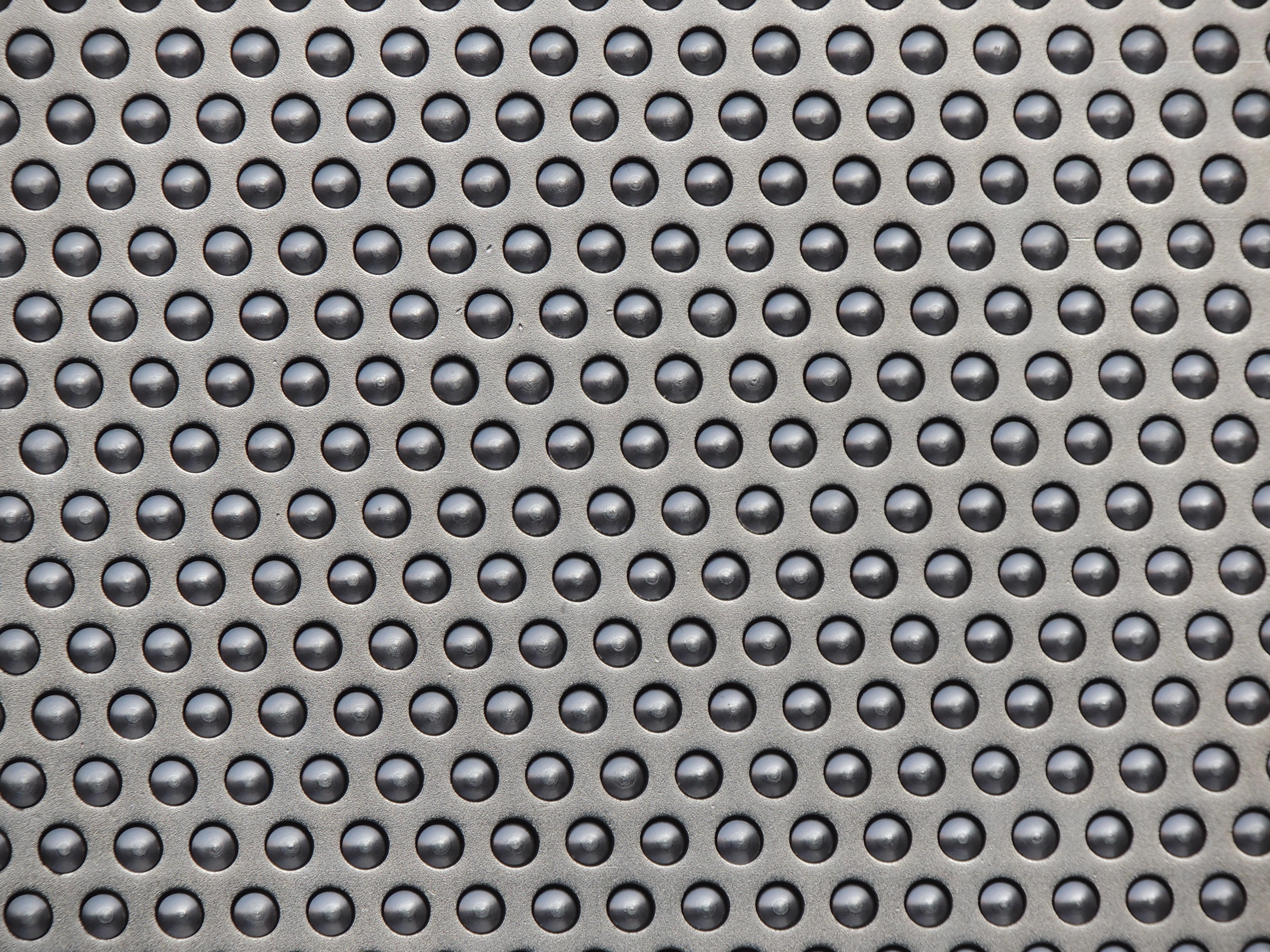 chrome, stainless steel, circle, backgrounds, texture, repetition, equipment, full frame, design, pattern, iron - metal, hole, alloy, industry, gray, textured effect, HD Wallpaper