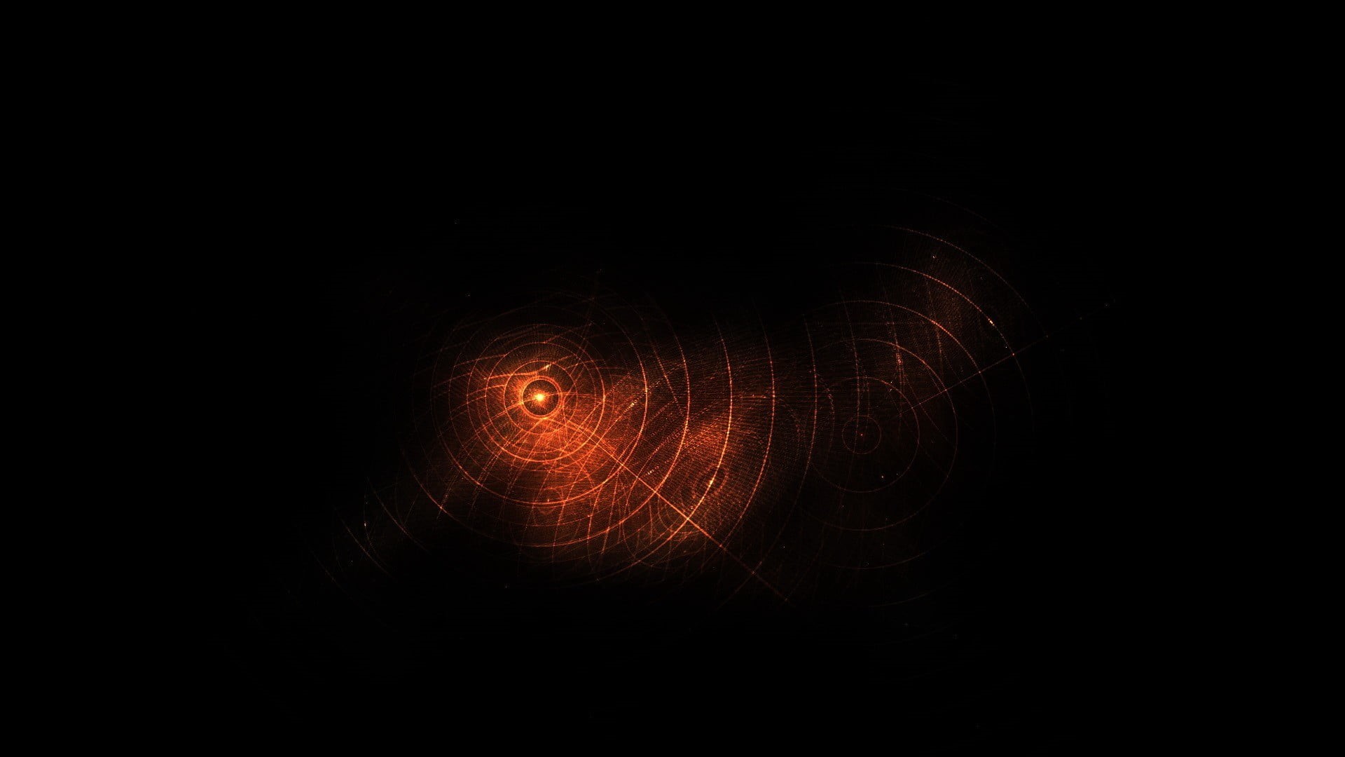 no people, 1080P, fingerprint, creativity, technology, simple background, circle, night, concentric, black background, lighting equipment, simple, digital art, HD Wallpaper