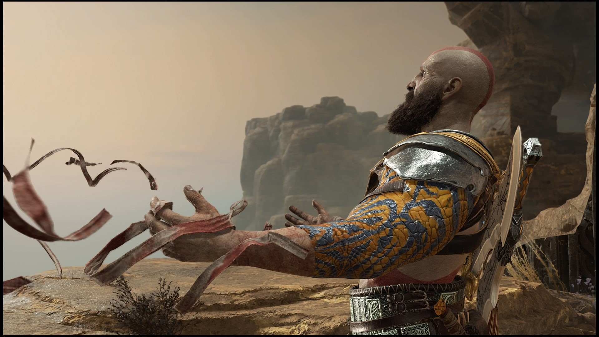 mid adult, religion, side view, creativity, art and craft, belief, Kratos, PlayStation 4, God of War (2018), nature, lifestyles, one person, 1080P, outdoors, HD Wallpaper