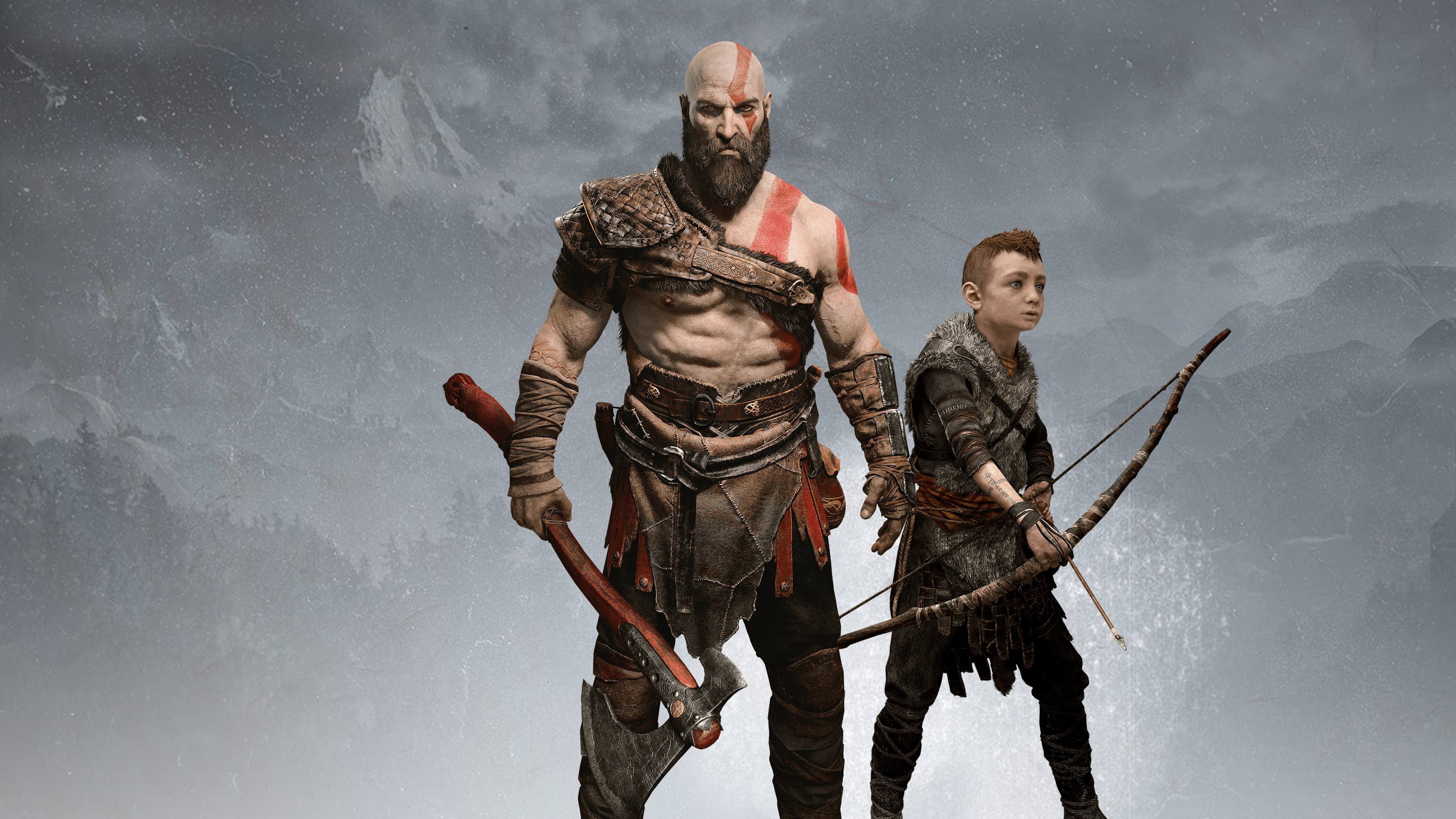 Kratos, 2018, 4K, Atreus, God of War, Collectors Edition, PlayStation 4, HD Wallpaper