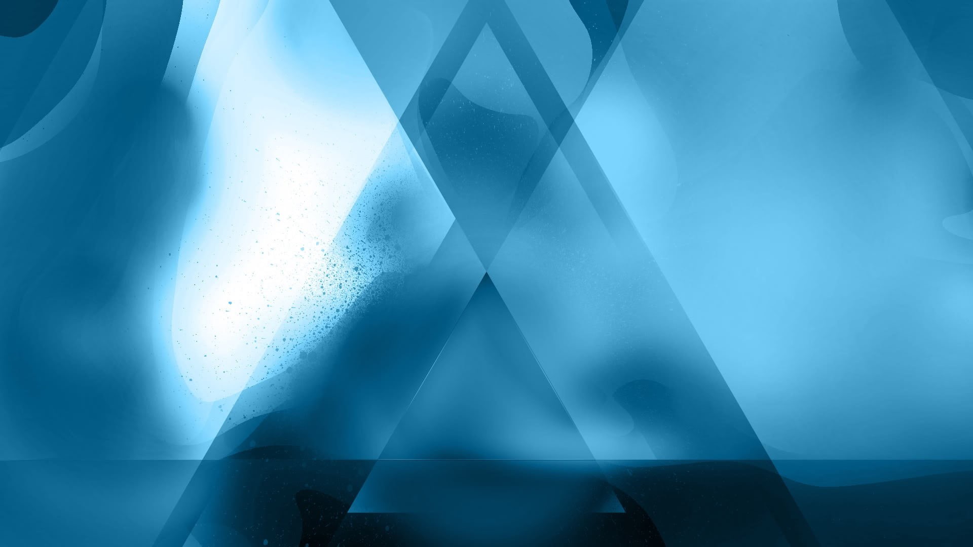 illuminated, triangle shape, shape, pattern, motion, digital composite, 1080P, no people, geometry, reflection, design, blue, colored background, futuristic, HD Wallpaper