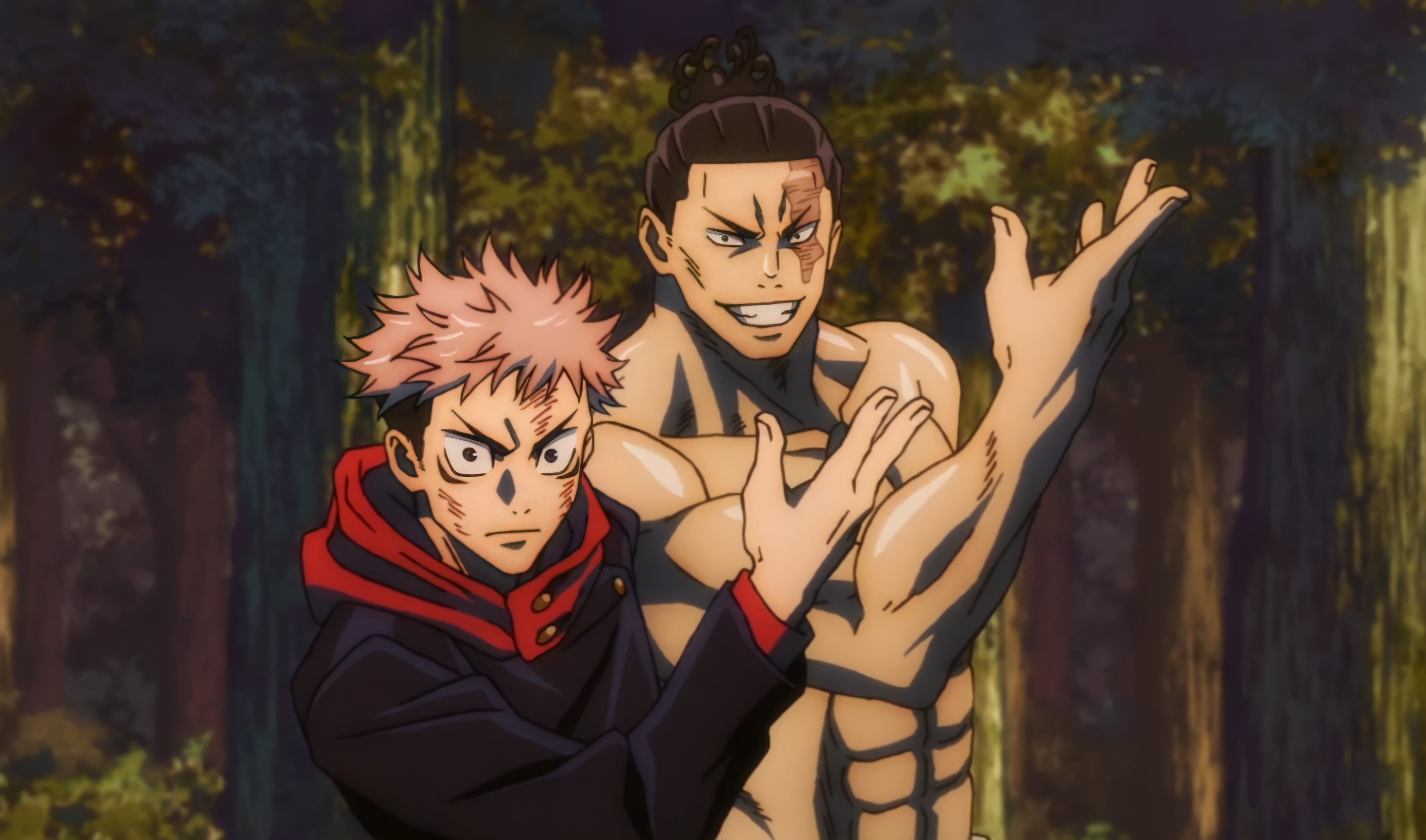 fighting, anime boys, Anima Tactics, Yuji Itadori, Jujutsu Kaisen, 4K, HD Wallpaper
