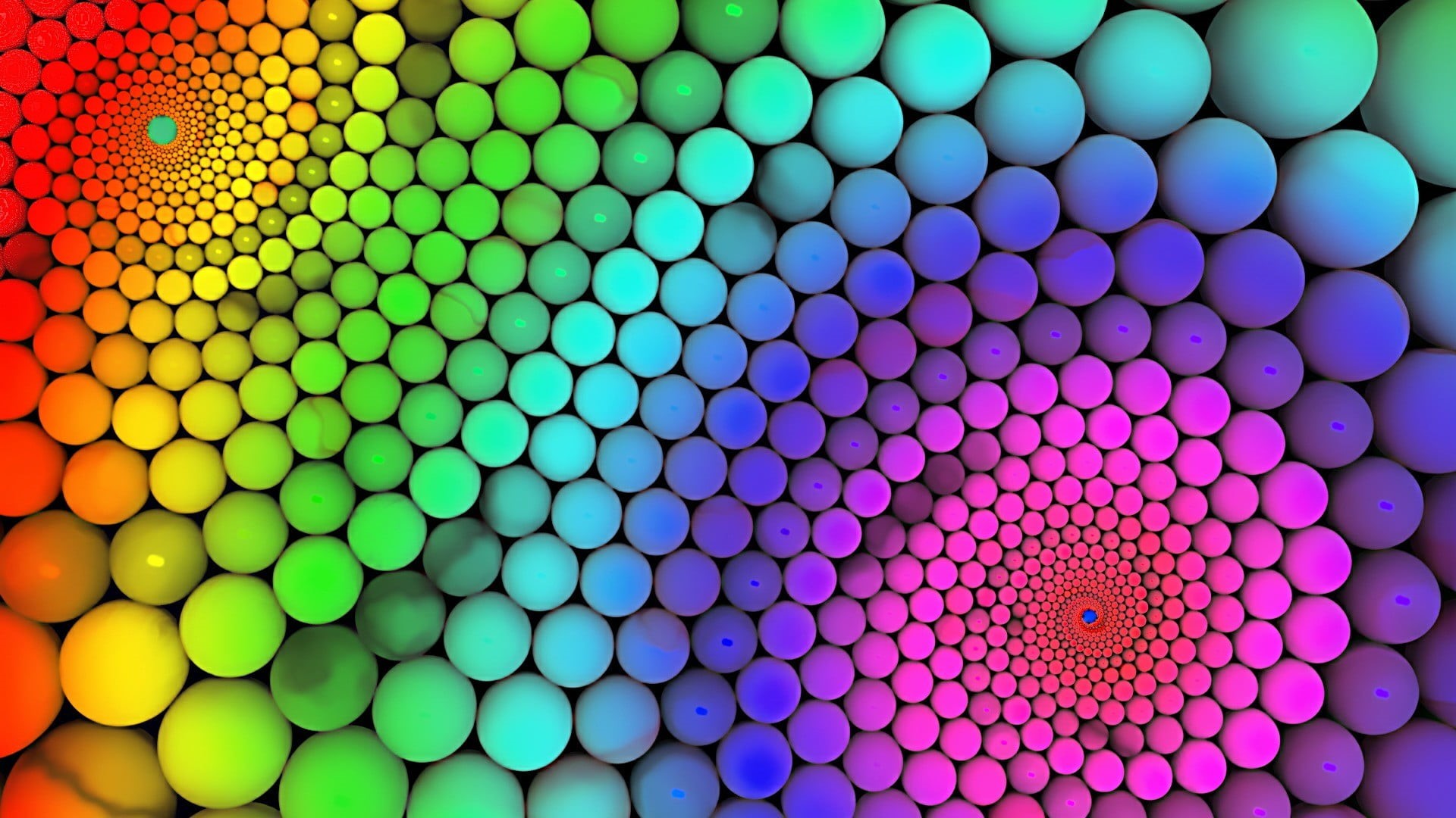 multi colored, close-up, indoors, 3D, sphere, backgrounds, geometric shape, choice, still life, 1080P, shape, green, dot, no people, textile, pattern, HD Wallpaper