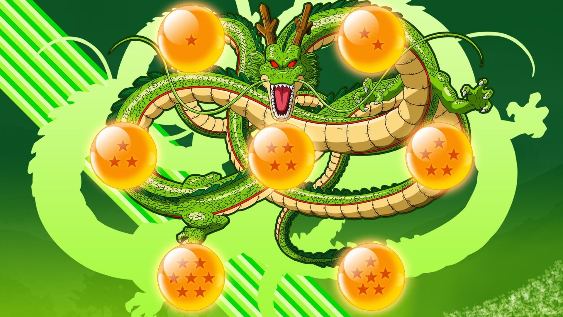representation, sky, food, multi colored, outdoors, dragon, orange color, freshness, shenron, holiday, seven, fruit, 1080P, Dragon Ball Z, no people, food and drink, HD Wallpaper