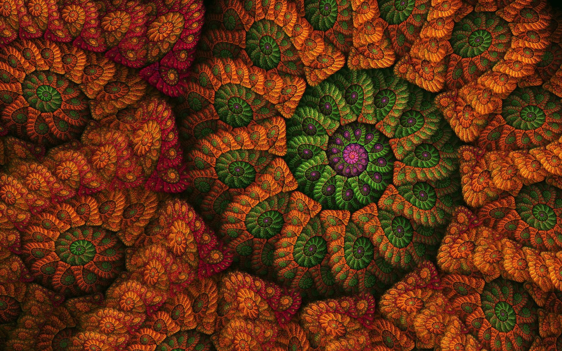 abstract, fractal, 1080P, white tigers, d, 3d, abstract 3d, HD Wallpaper