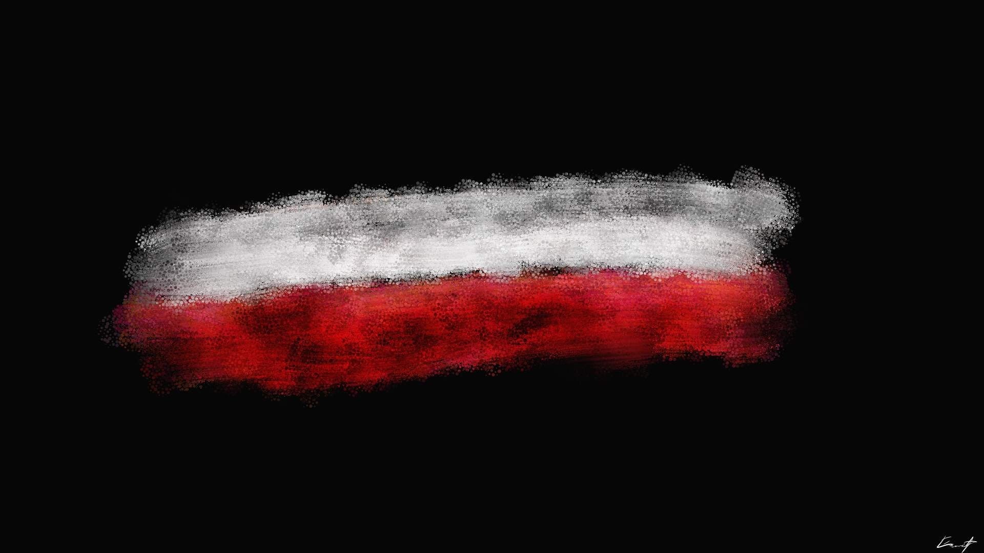 1080P, poland, abstract, flag, black, black background, red, minimalism, white, background, HD Wallpaper