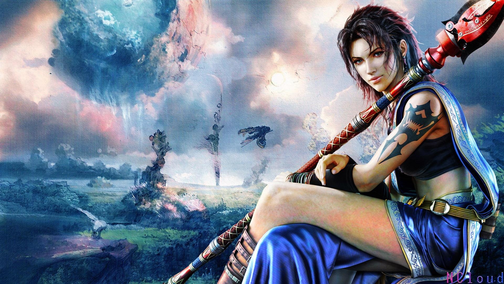 babe, warrior, witch, fantasy, goddess, 1080P, 3d and abstract, creature, water, HD Wallpaper