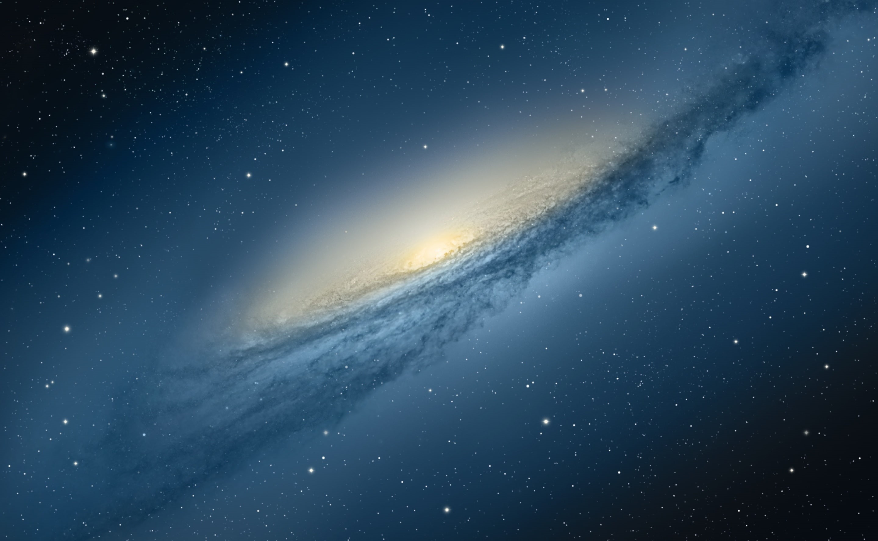 no people, os, andromeda, beauty in nature, 2K, Mac, astronomy, milky way, apple, galaxy, infinity, blue, space, night, scenics - nature, cloud - sky, HD Wallpaper