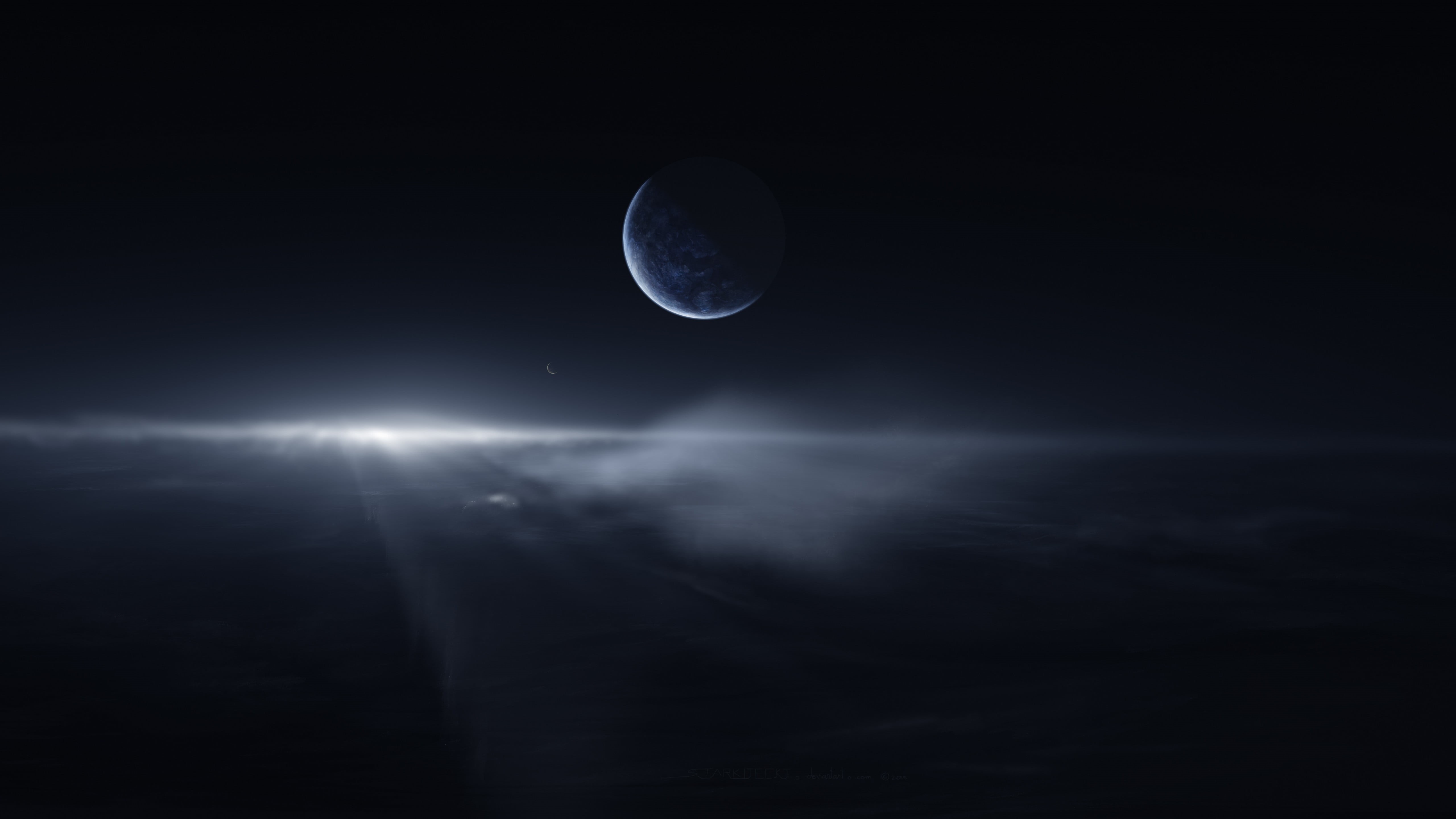 astronomy, planet - space, space exploration, sky, galaxy, tranquility, moon surface, beauty in nature, space, no people, 5K, eclipse, science, black, HD Wallpaper