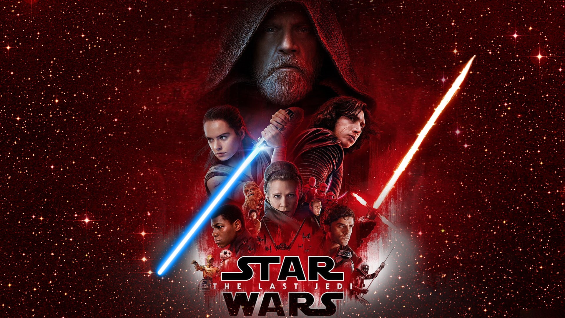 Luke Skywalker, text, Rey (from Star Wars), 1080P, digital composite, Star Wars: The Last Jedi, Kylo Ren, lightsaber, indoors, communication, young adult, HD Wallpaper