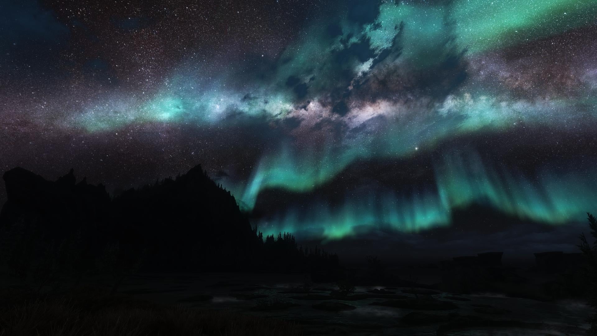 tranquil scene, stars, graphic, atmosphere, cloud, scenics - nature, pattern, bright, clear, light, weather, science, dramatic sky, galaxy, no people, HD Wallpaper
