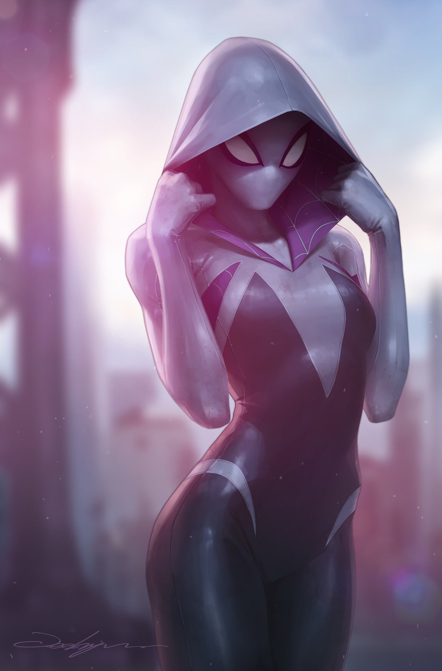 Lee Jeehyung, 1080P, Spider Gwen, Phone HD Wallpaper