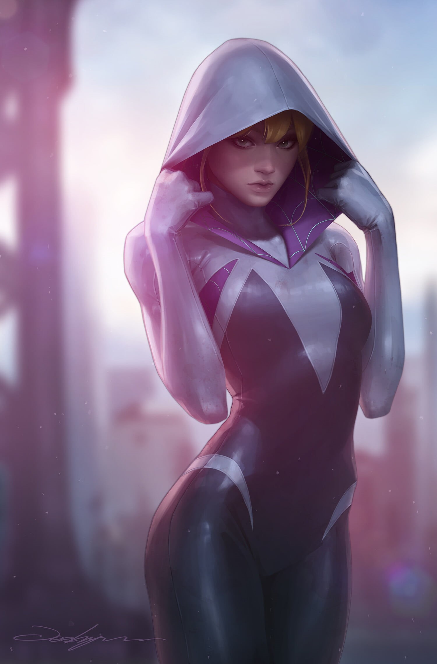 Lee Jeehyung, 1080P, Spider Gwen, Phone HD Wallpaper