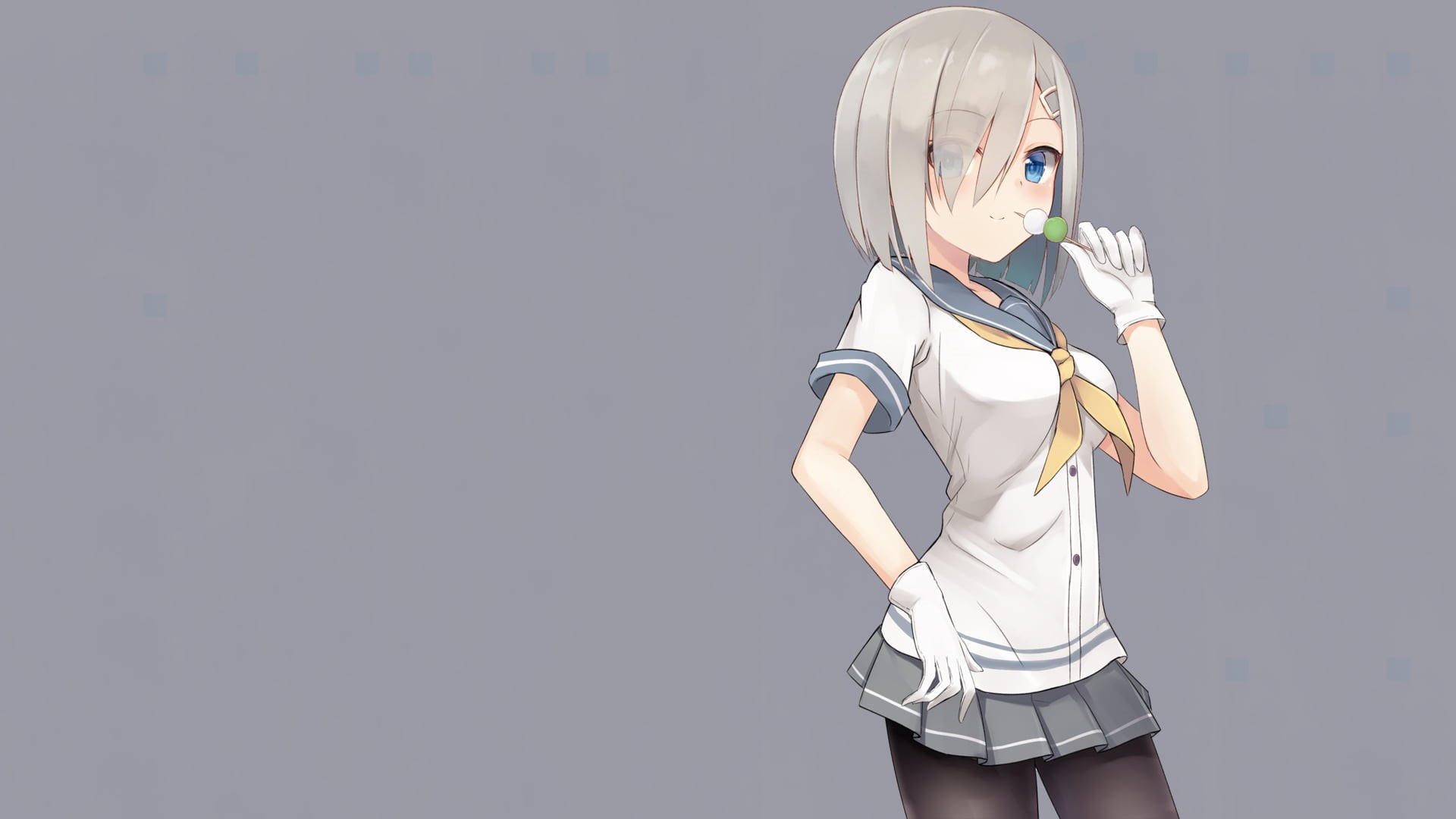waist up, robot, animation, three quarter length, anime girls, holding, child, gray background, studio shot, front view, clothing, childhood, Kantai Collection, HD Wallpaper