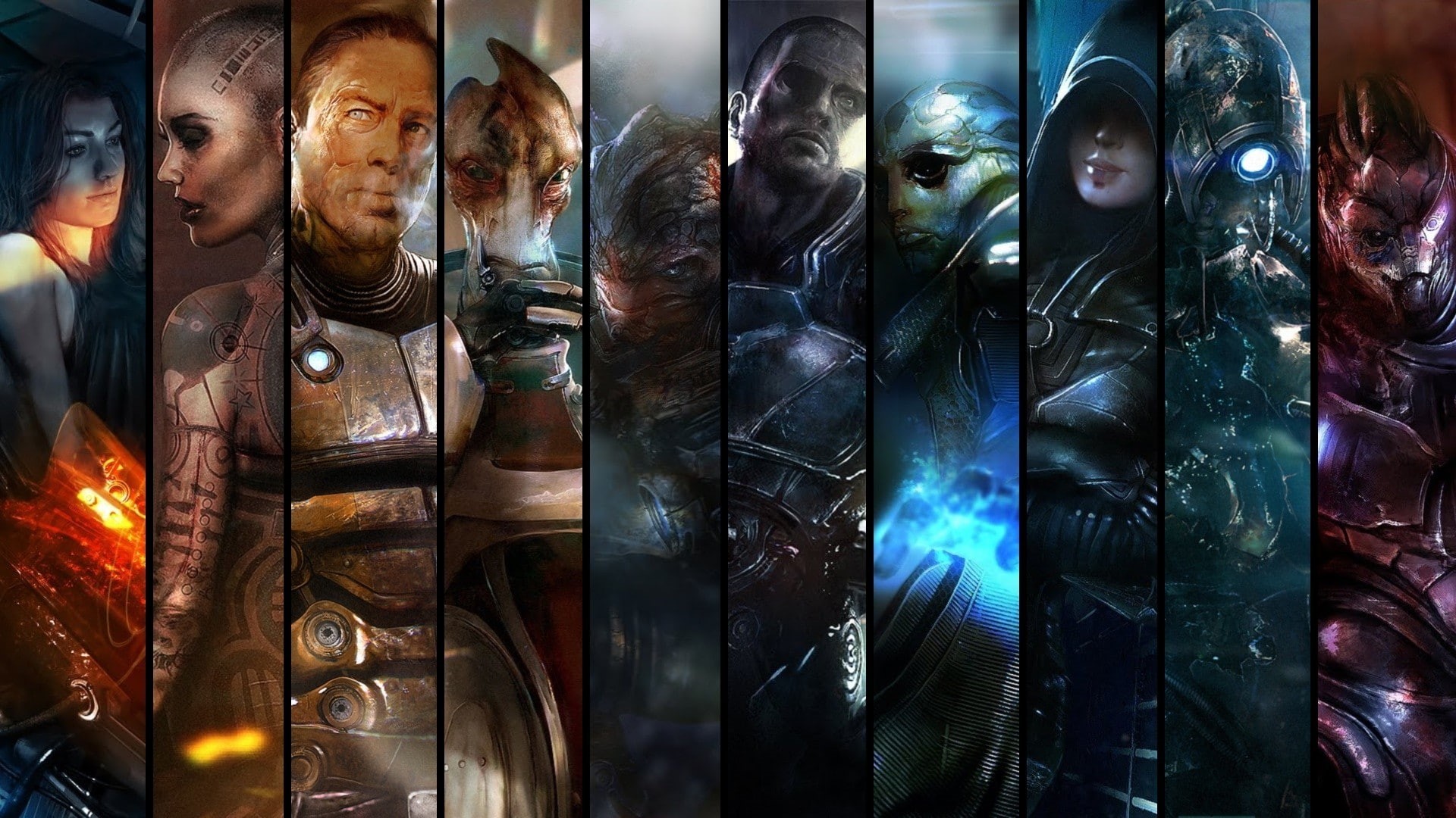 video games, collage, 1080P, Mass Effect 2, Mass Effect, HD Wallpaper