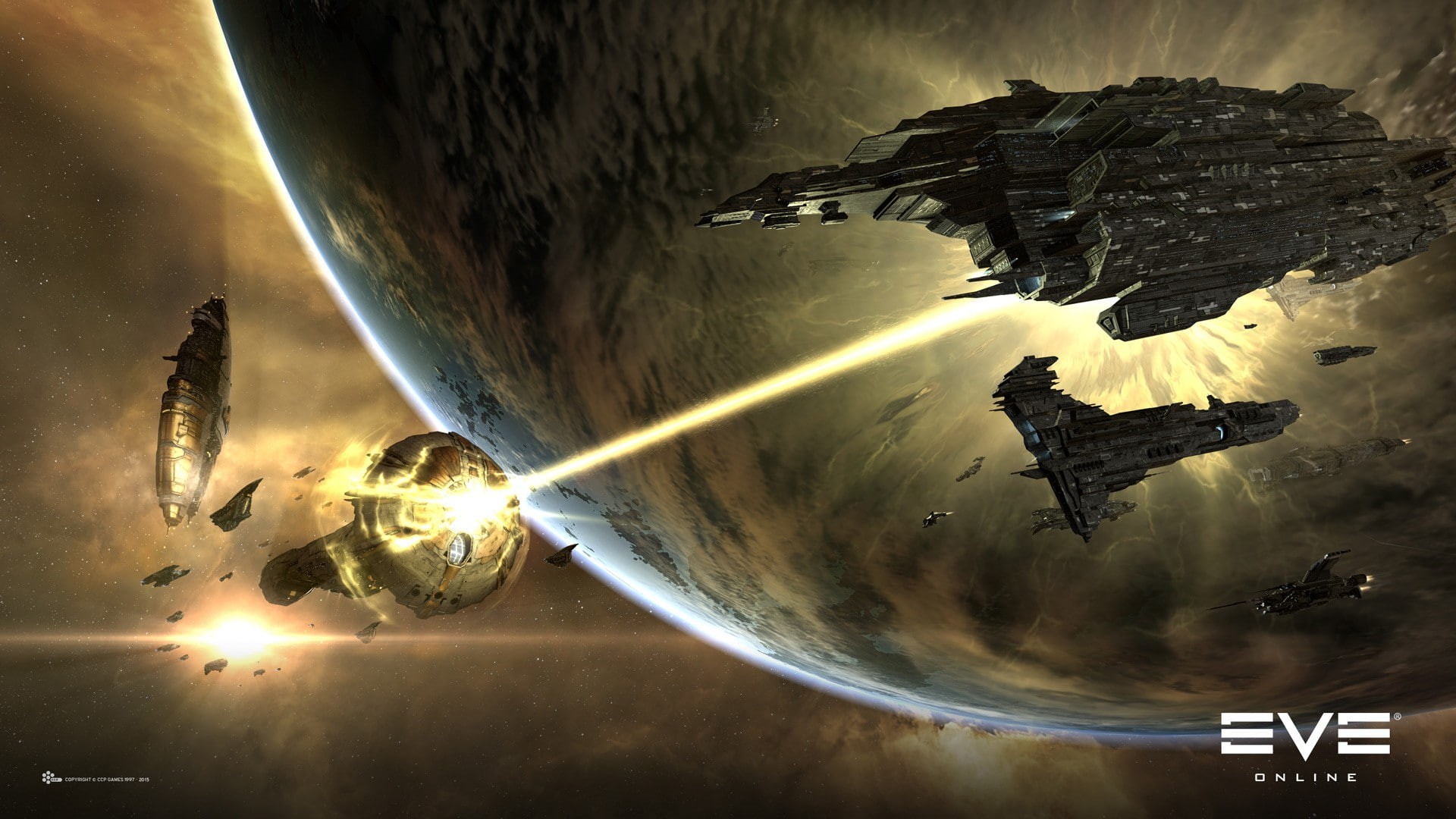 space, land, air vehicle, no people, sunlight, indoors, transportation, sea, nature, sky, digital composite, EVE Online, sun, lens flare, science fiction, HD Wallpaper