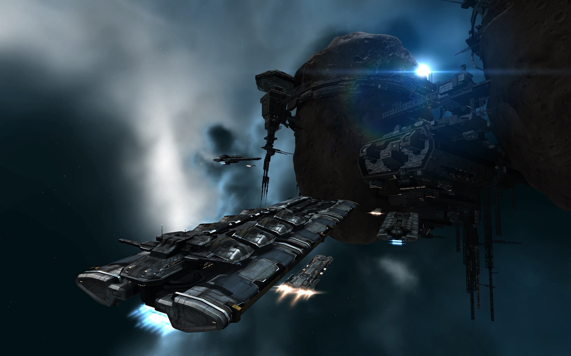 protection, black, weapon, metal, gun, 1080P, lighting equipment, space, technology, nature, no people, security, smoke - physical structure, HD Wallpaper
