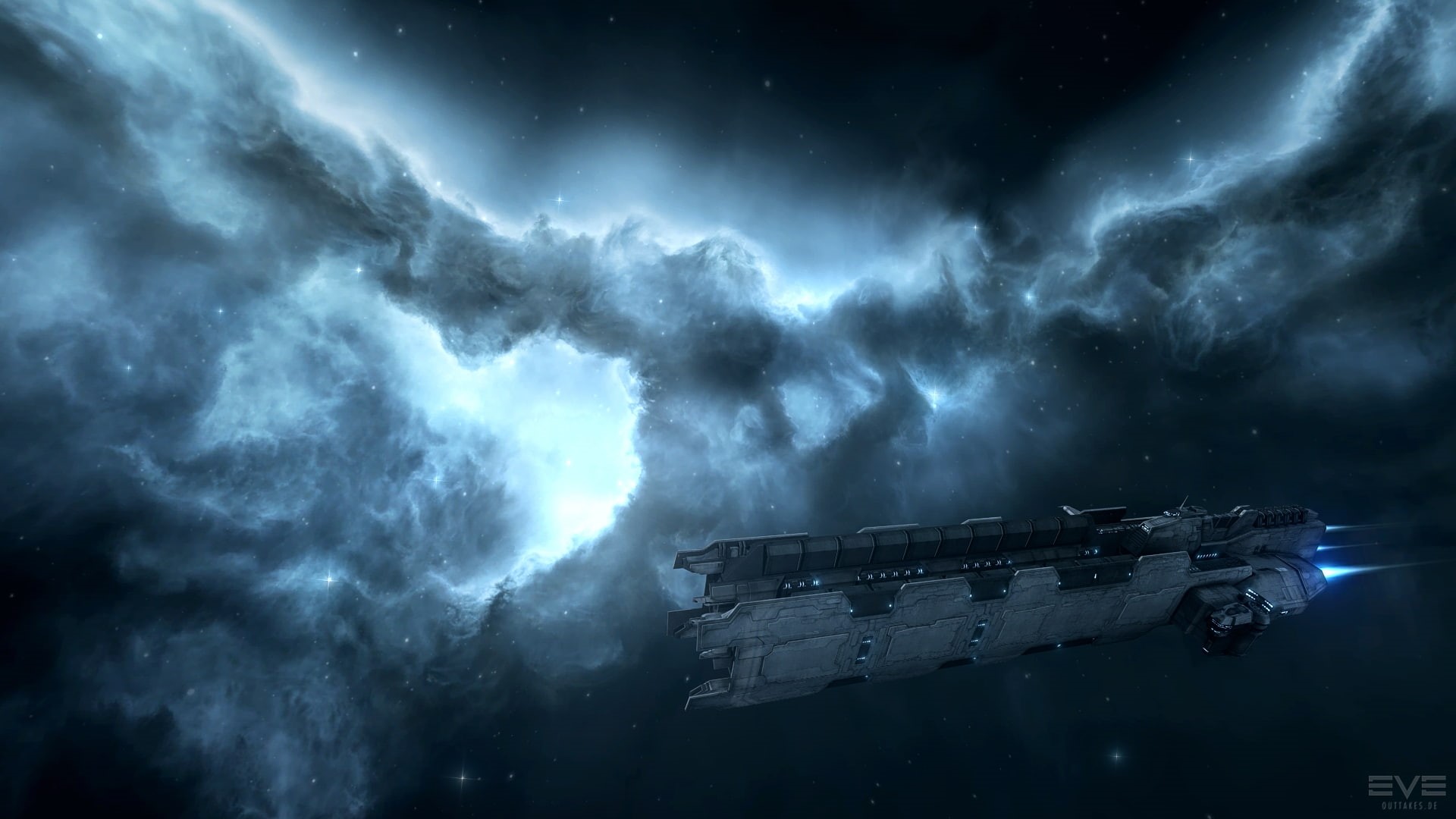 eve, spaceships, 1080P, nebula, online, video games, hd, HD Wallpaper