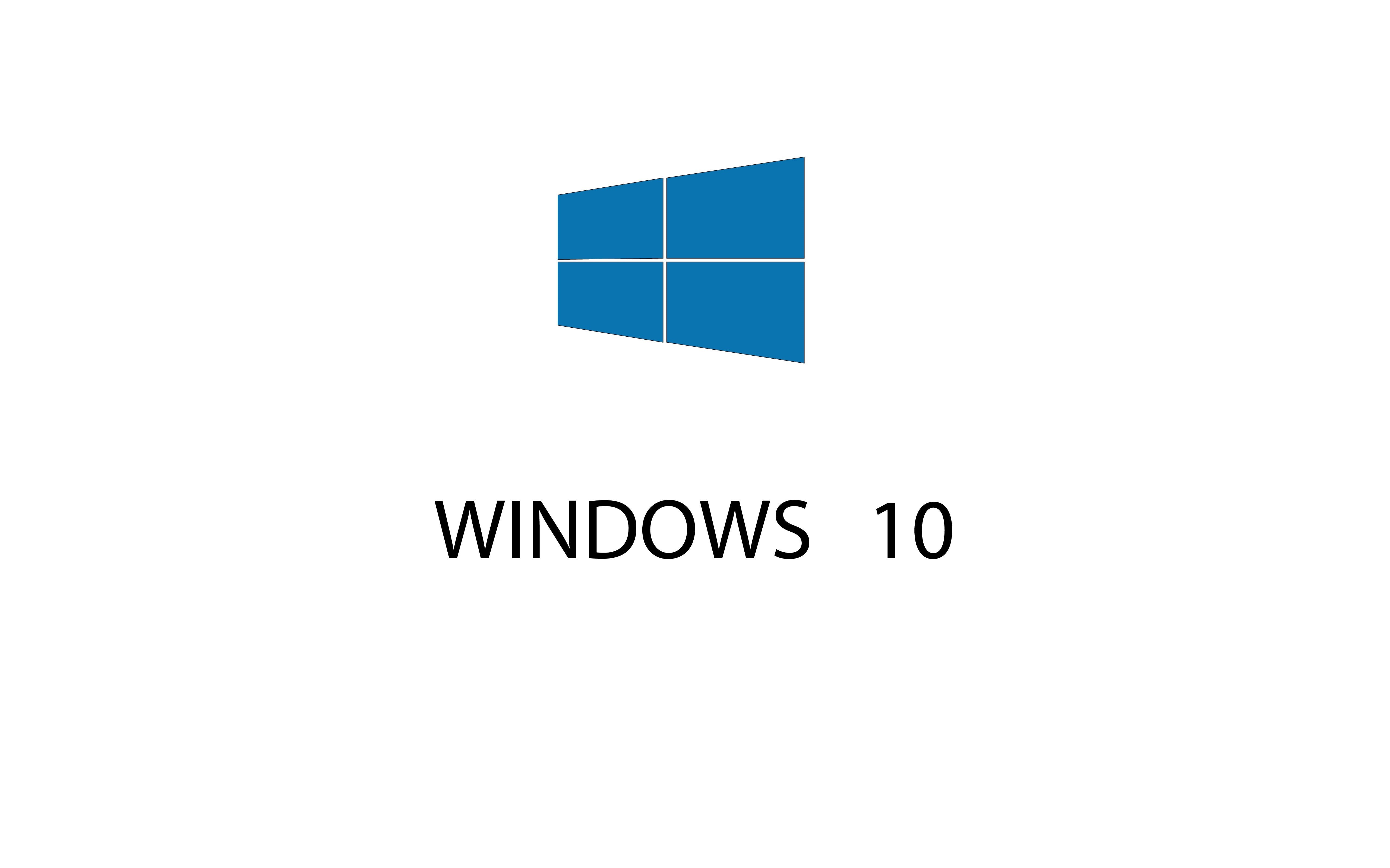 5K, hi-tech, emblem, Windows, windows 10, HD Wallpaper