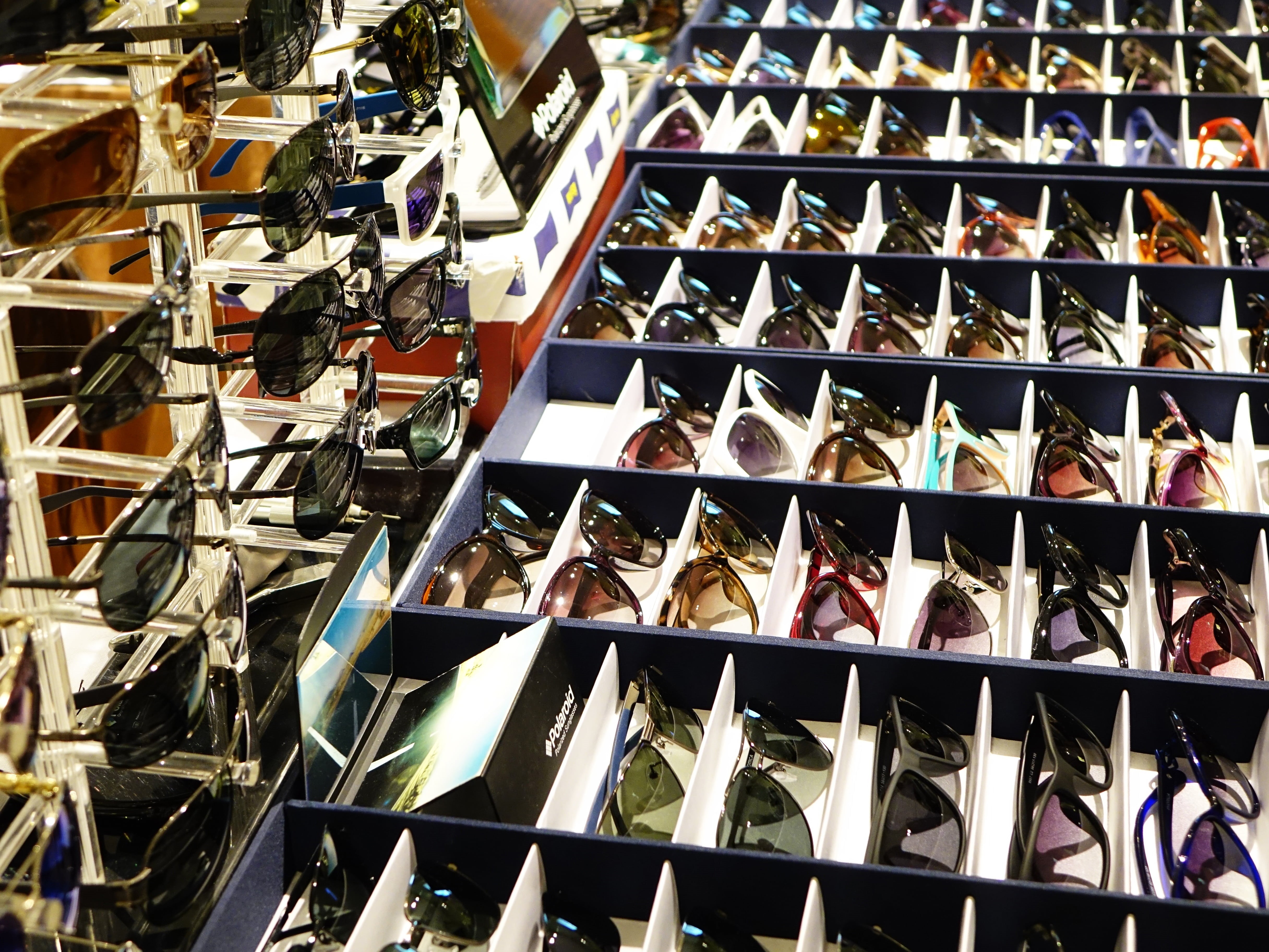 sunglasses, elegance, abundance, variation, for sale, retail, assorted, collection, still life, indoors, sun protection, order, glasses, tinted, steel, HD Wallpaper