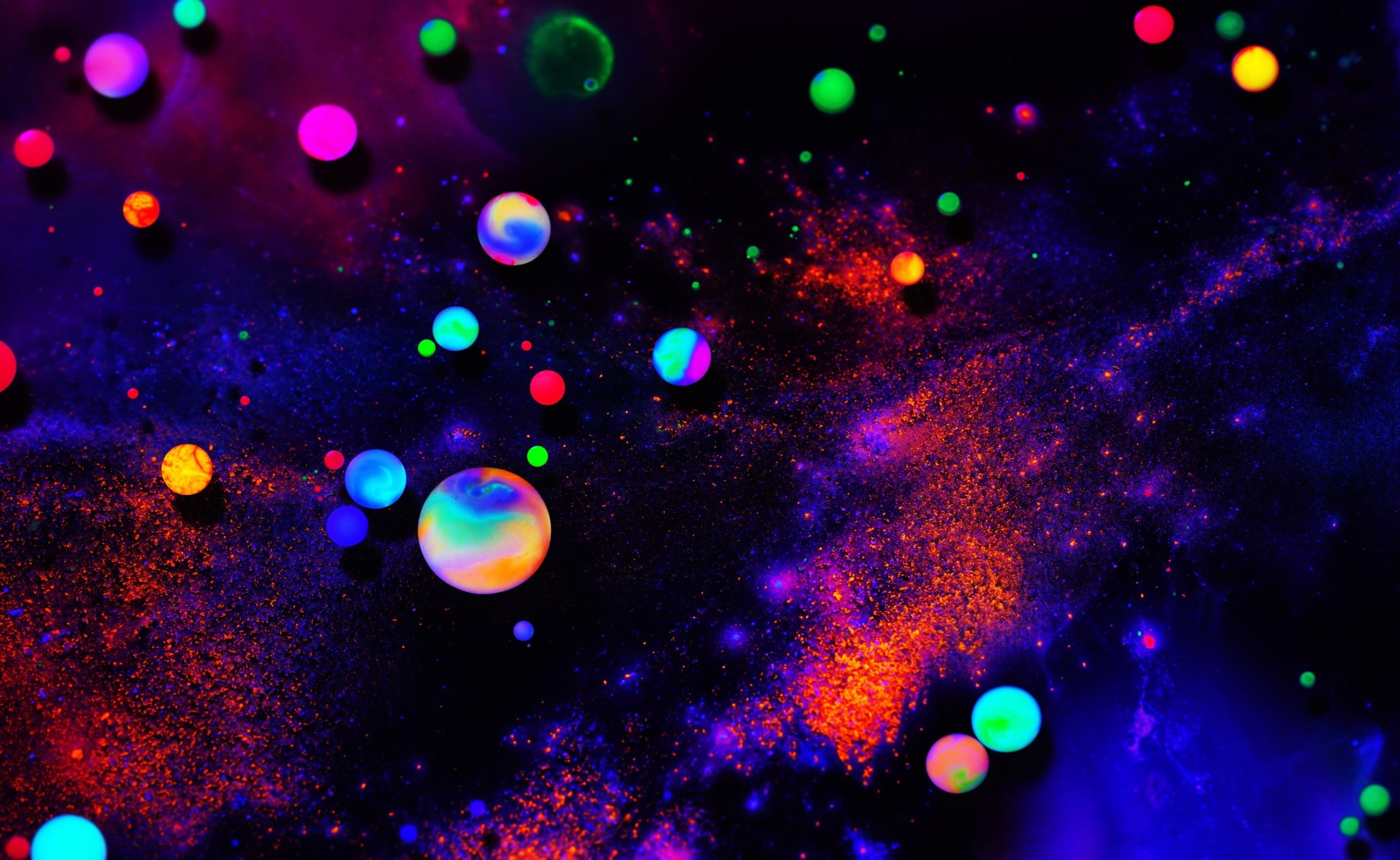 illuminated, night, nature, Color, Colorful, liquid, no people, backgrounds, shiny, oilpaint, motion, abstract, Macro, Artwork, purple, Paint, pattern, HD Wallpaper