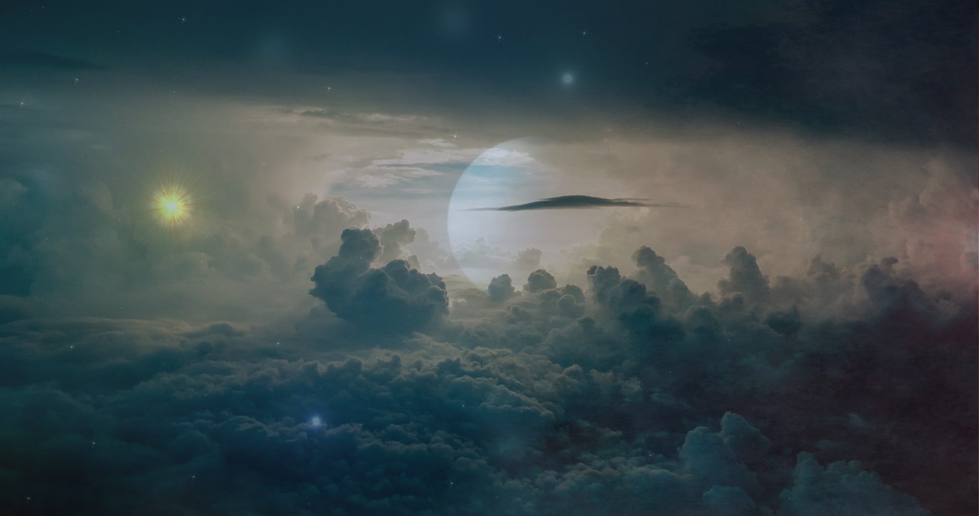 cloud - sky, solar, sunbeam, moon, universe, sky, astronomy, world, cosmos, sun, animal themes, animals in the wild, nature, white, night, outdoors, earth, HD Wallpaper