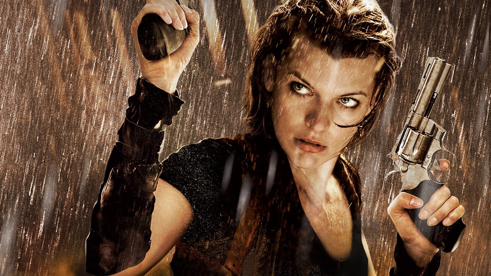 beauty, Resident Evil, hairstyle, mid adult, portrait, hair, social issues, holding, handgun, young adult, beautiful people, beautiful woman, Milla Jovovich , HD Wallpaper