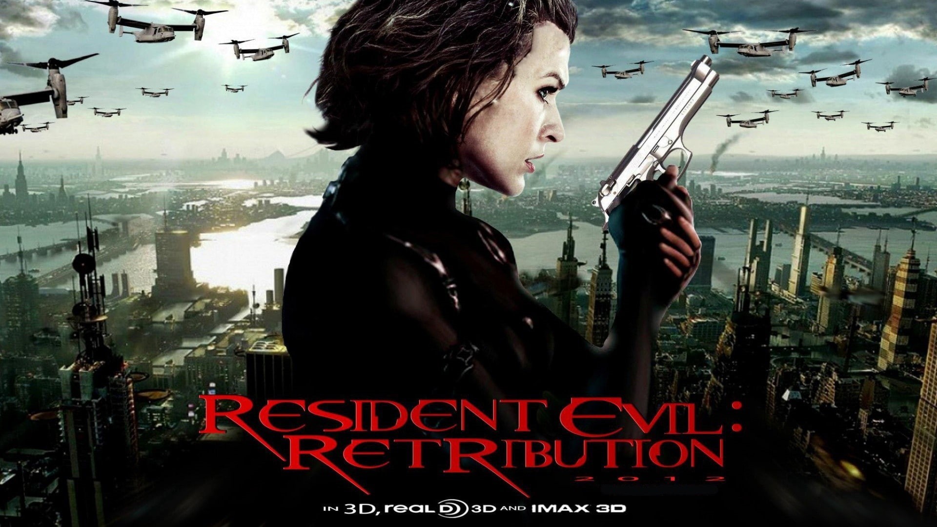 young men, headshot, outdoors, movies, text, portrait, building exterior, holding, Resident Evil: Retribution, lifestyles, one person, casual clothing, HD Wallpaper