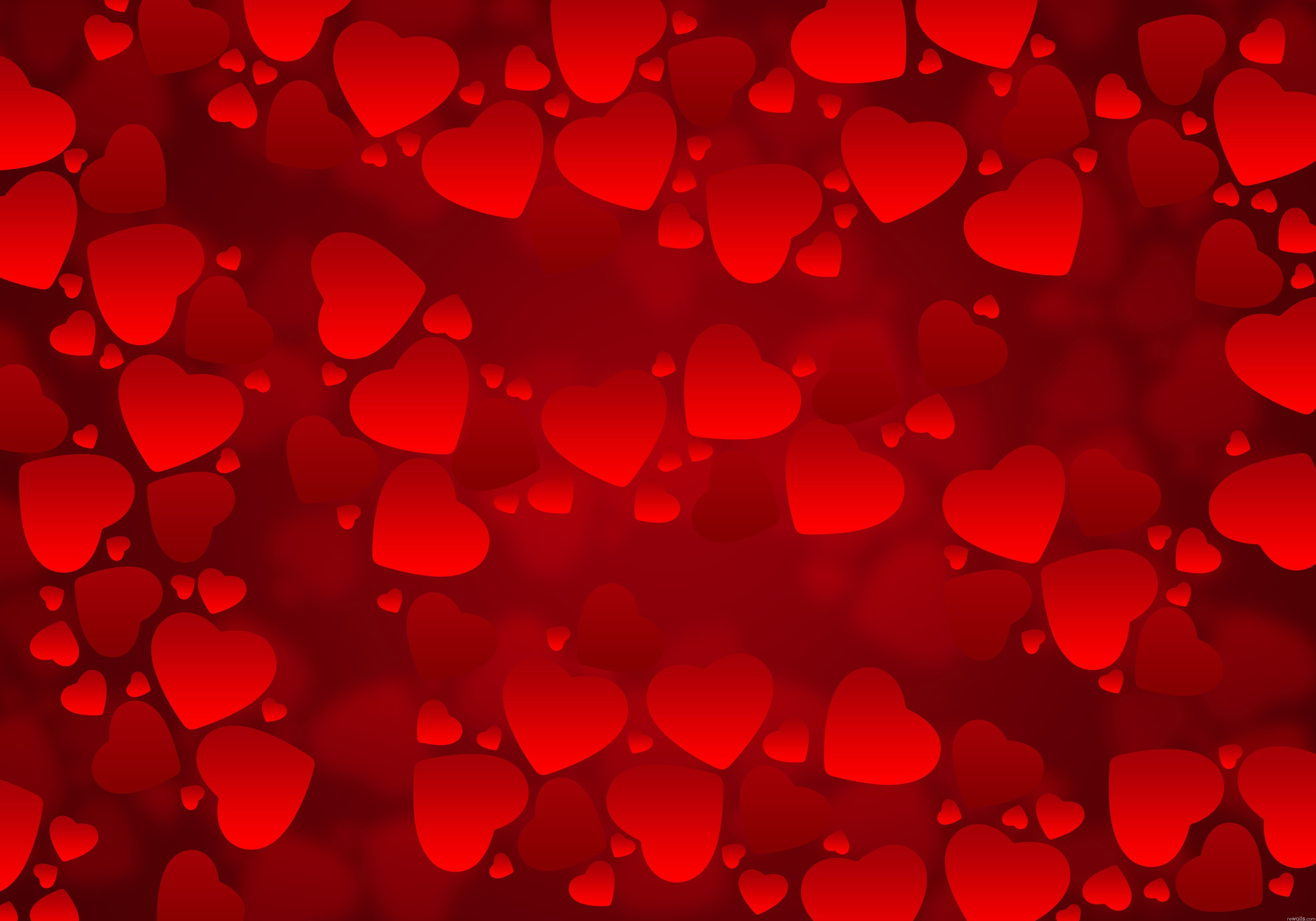 close-up, symbol, romance, shiny, vibrant color, geometric shape, celebration, valentine Card, hearts, defocused, 4K, illuminated, design, red, purple, HD Wallpaper