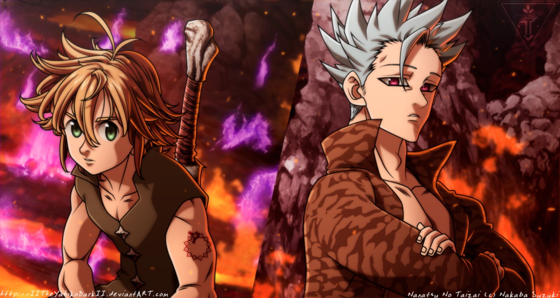Boy, Anime, The Seven Deadly Sins, women, headdress, Green Eyes, 1080P, performance, nightlife, people, portrait, Red Eyes, mask, enjoyment, Blonde, Ban (The Seven Deadly Sins), HD Wallpaper