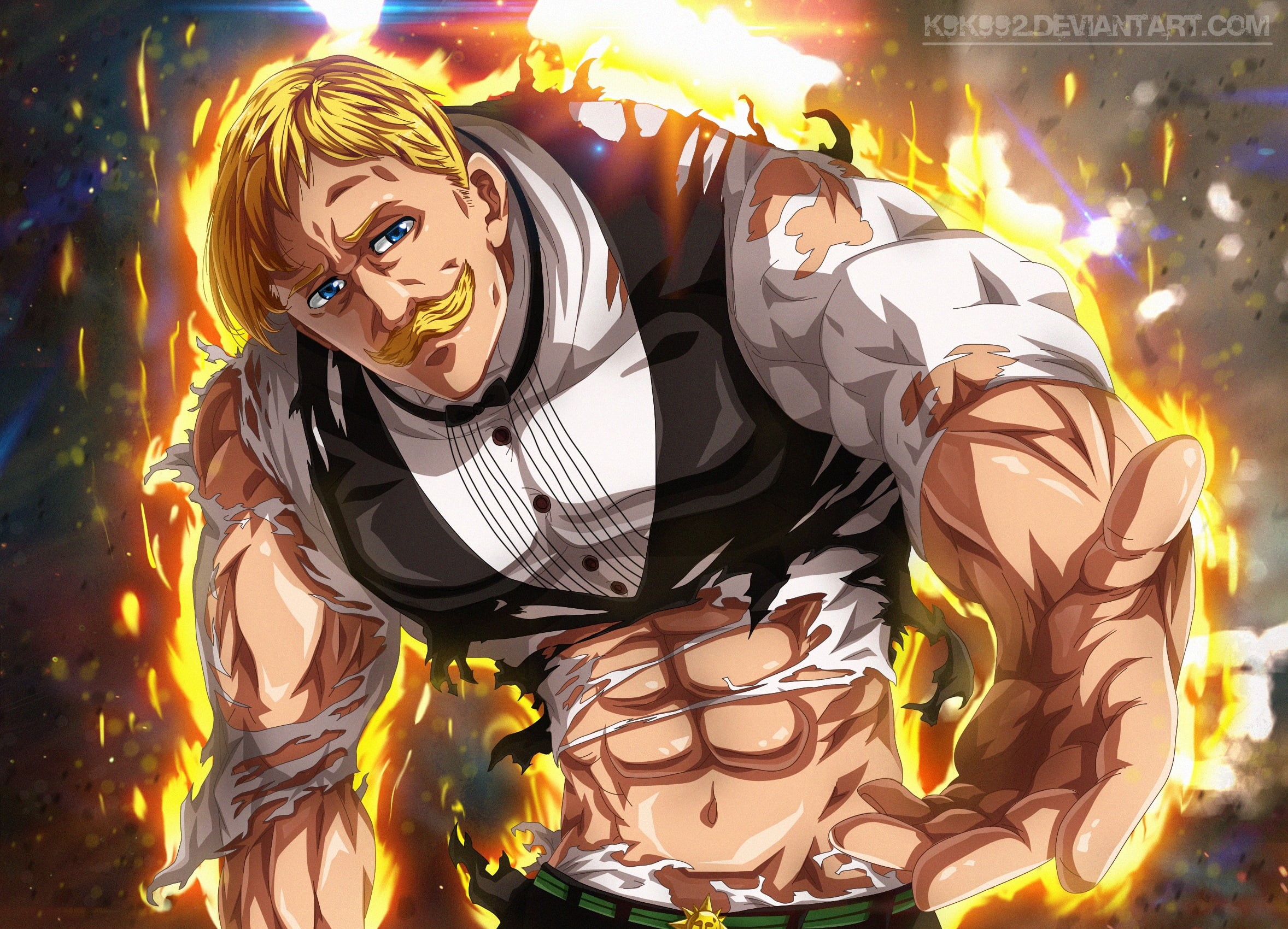 Escanor (The Seven Deadly Sins), 1080P, Blonde, Anime, The Seven Deadly Sins, HD Wallpaper