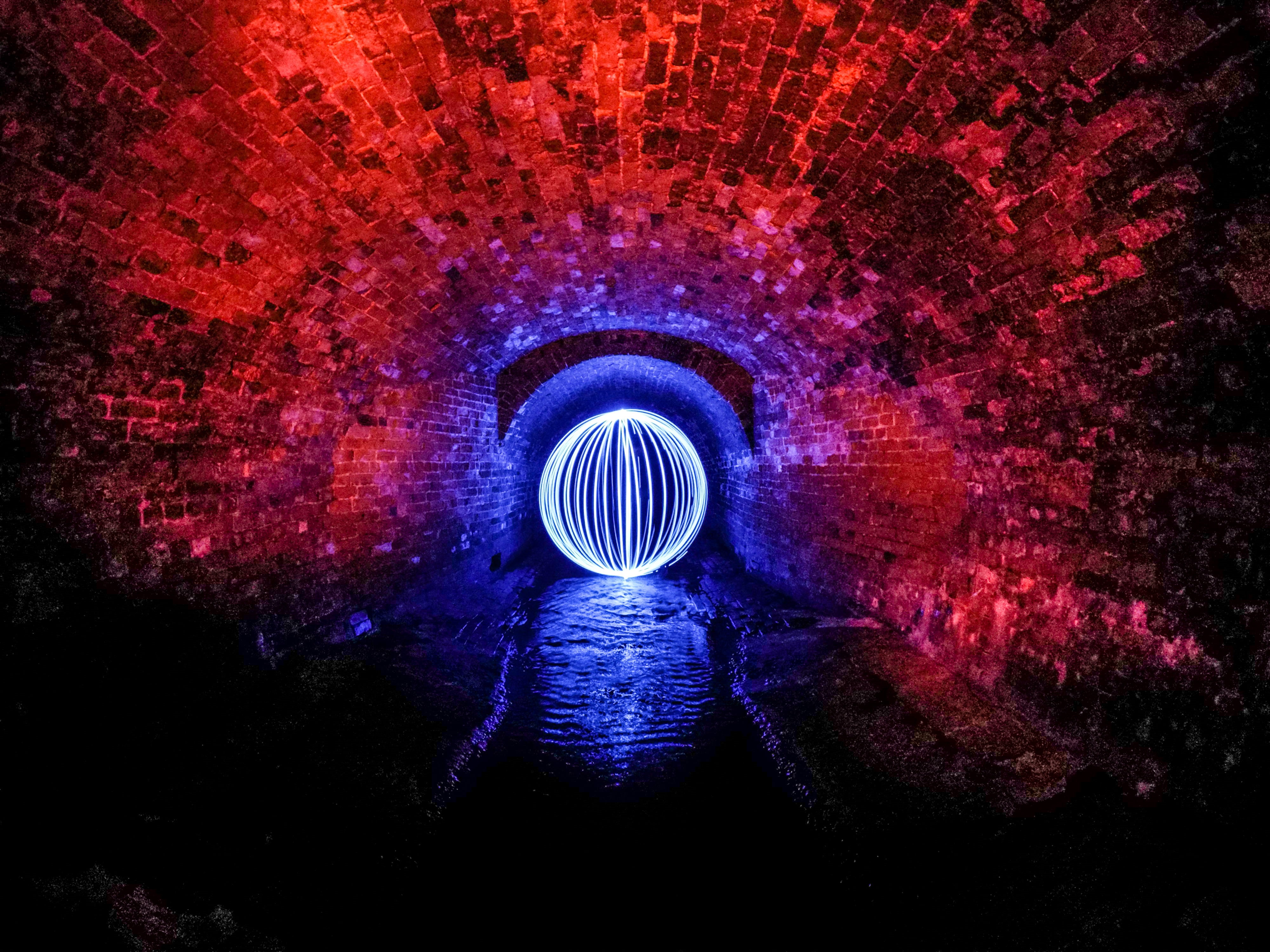 no people, illuminated, nature, purple, neon, red, mystery, light, lighted, sewer, art, night, tunnel, fuel and power generation, building, architecture, HD Wallpaper