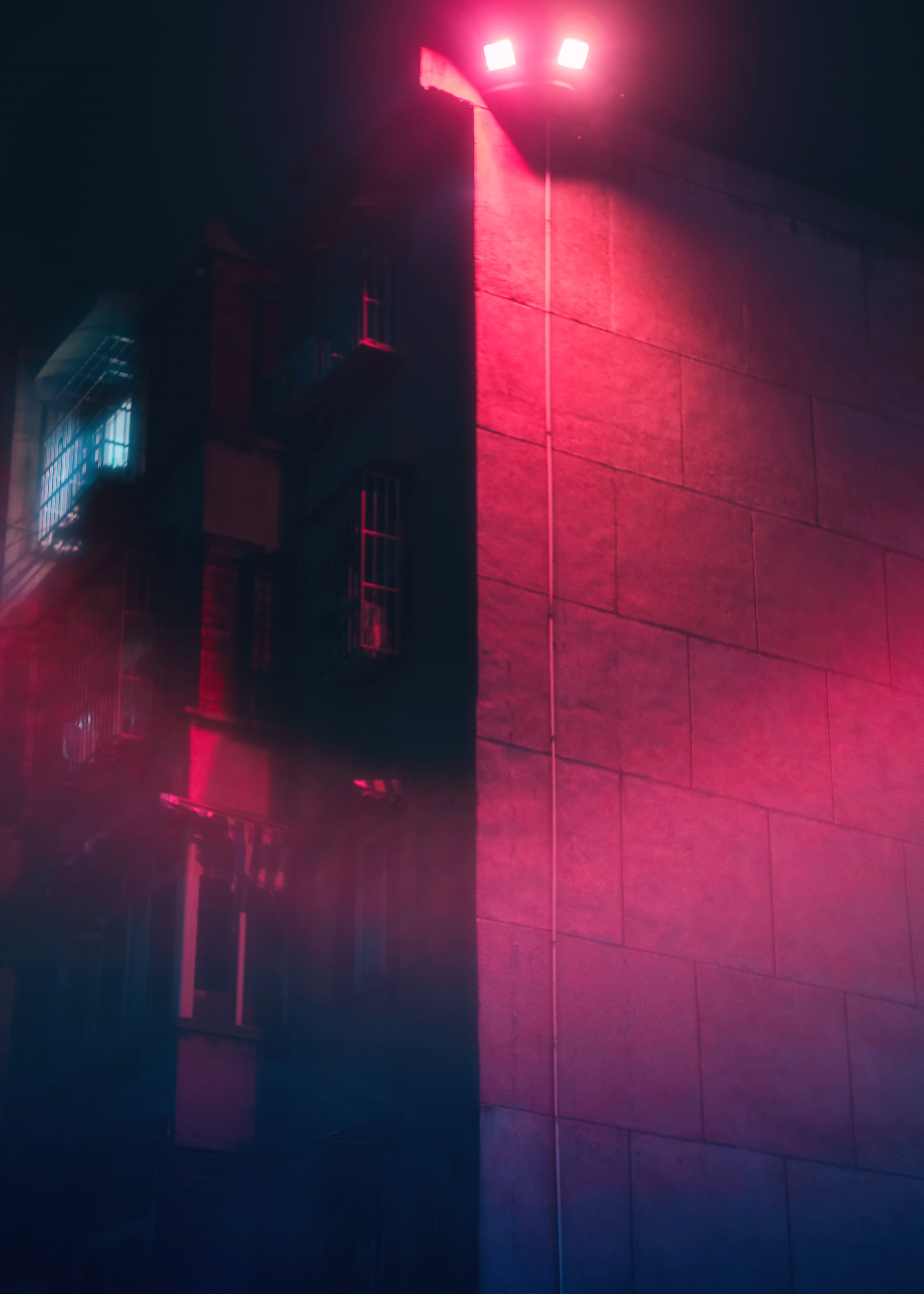 duel, city, light, laser, illuminated, outdoors, lighting equipment, metropolis, turned, urban, pink color, night, street, town, architecture, tower, street light, Phone HD Wallpaper