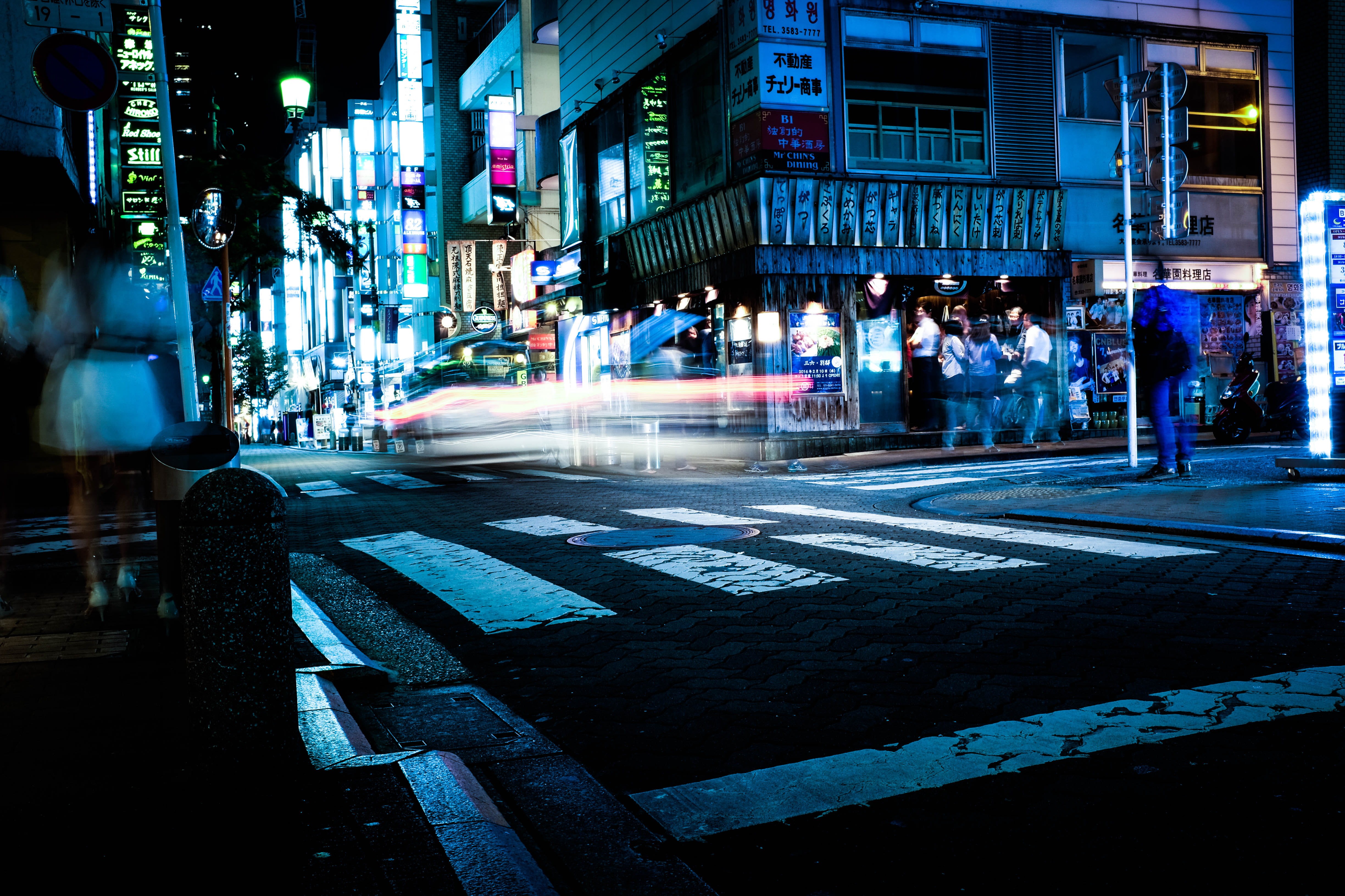 architecture, light trail, illuminated, buildings, city street, people, mode of transportation, street Light, traffic, road, lapse, blurred Motion, lights, HD Wallpaper