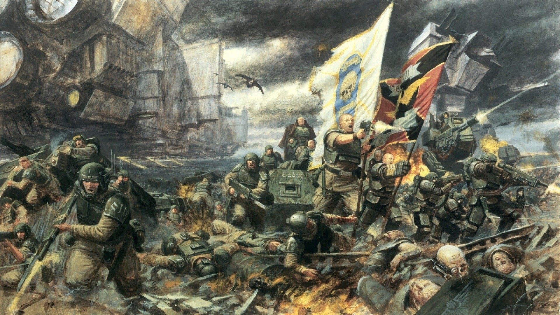 1080P, fiction, action, warhammer, fighting, futuristic, sci-fi, 40k, fantasy, warrior, HD Wallpaper