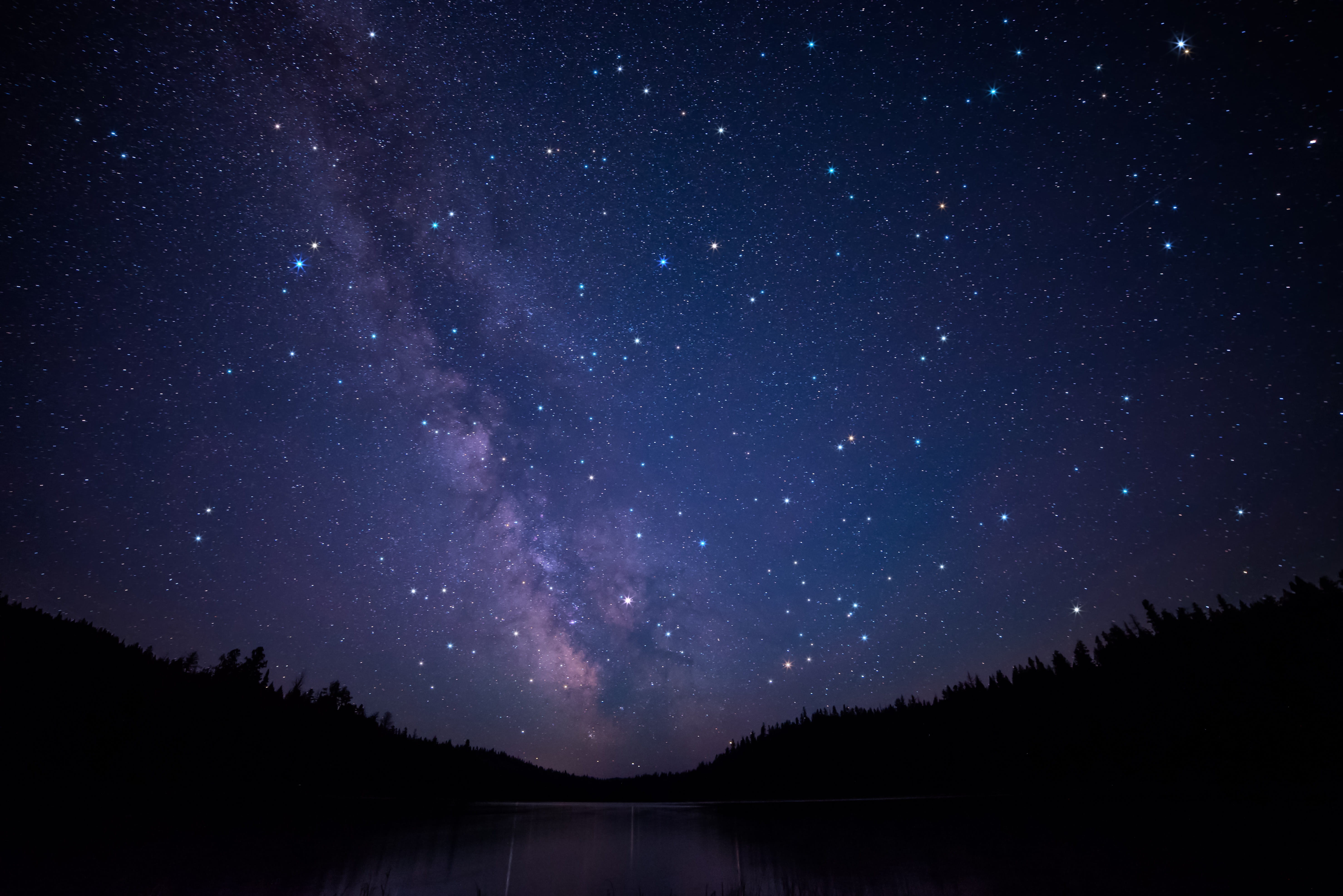 canada, no person, photography, tranquility, blue sky, astronomy, purple, no people, tranquil scene, scenics - nature, many, night, beauty in nature, starry, HD Wallpaper